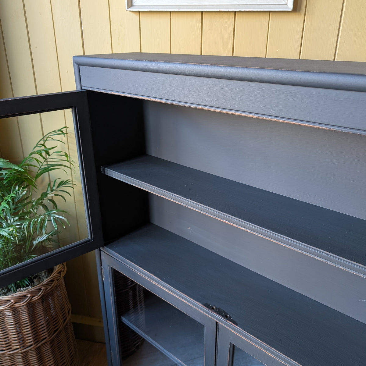 Painted Antique Glazed Bookcase