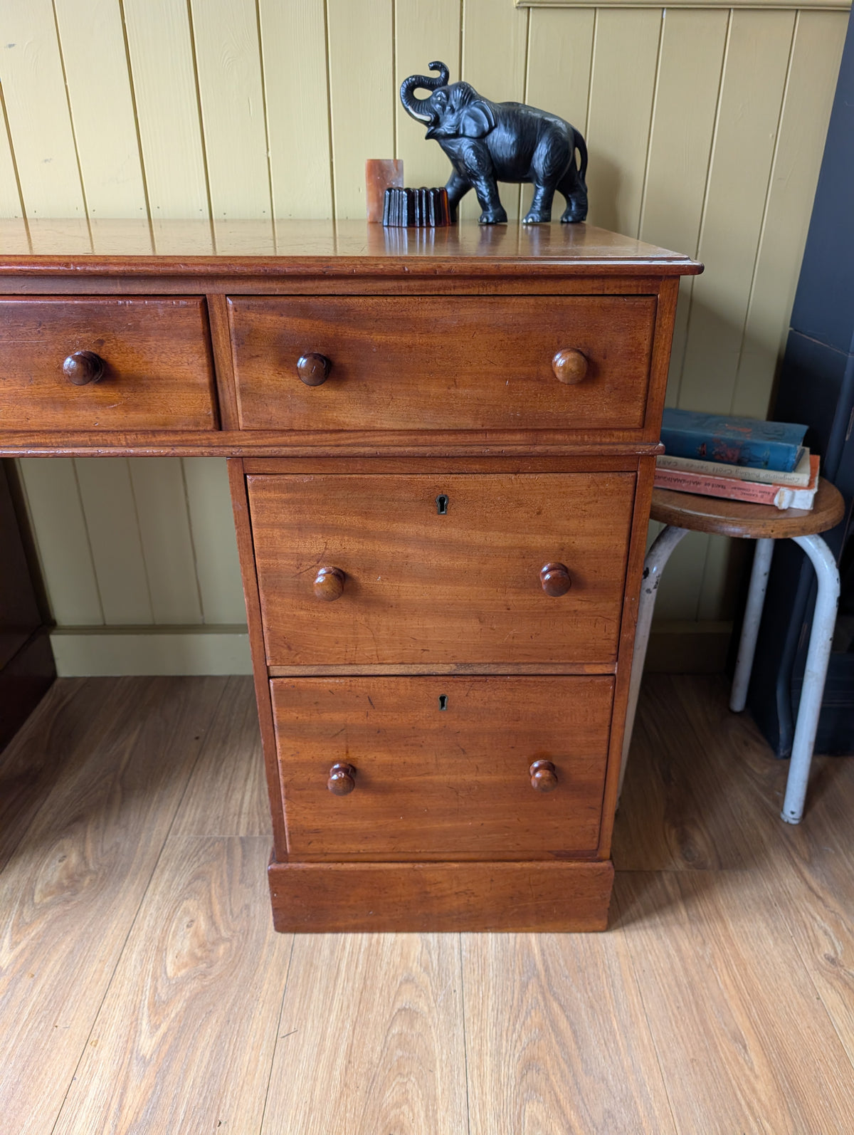 Antique Twin Pedestal Desk