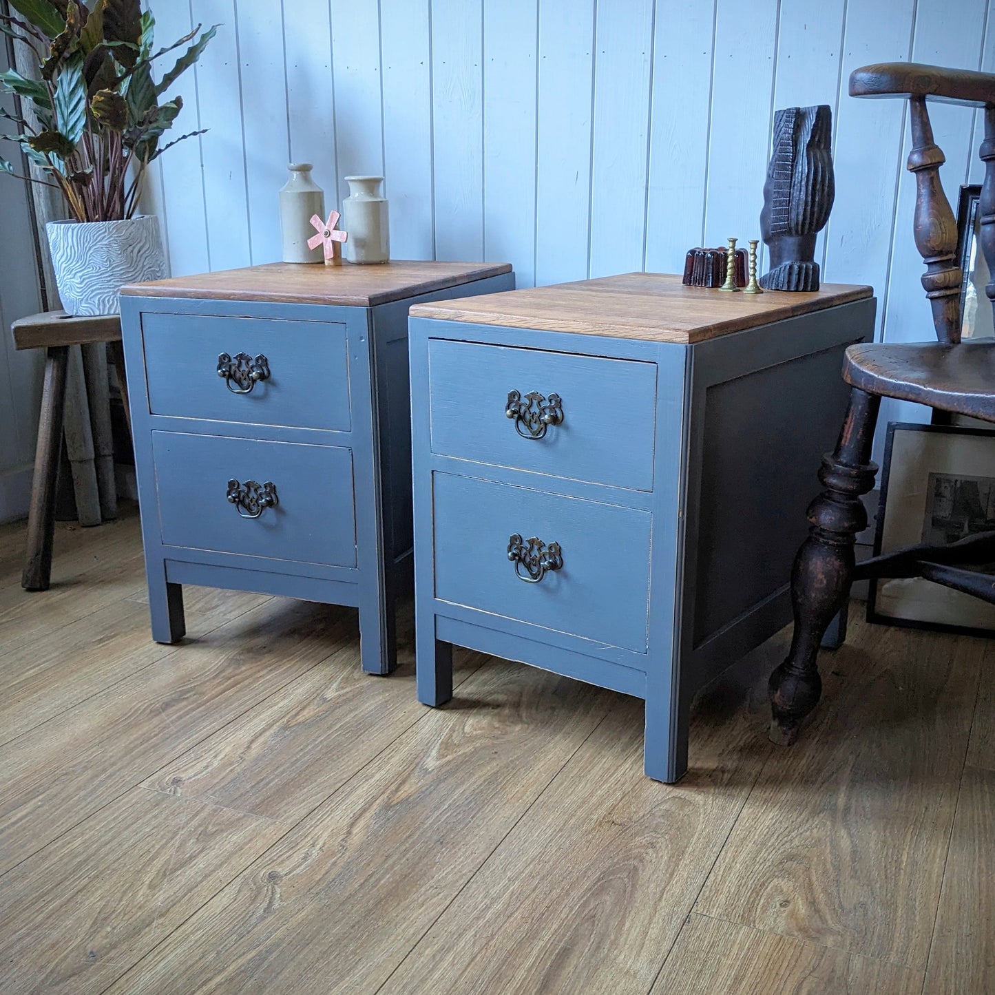 Painted Oak Bedside Tables