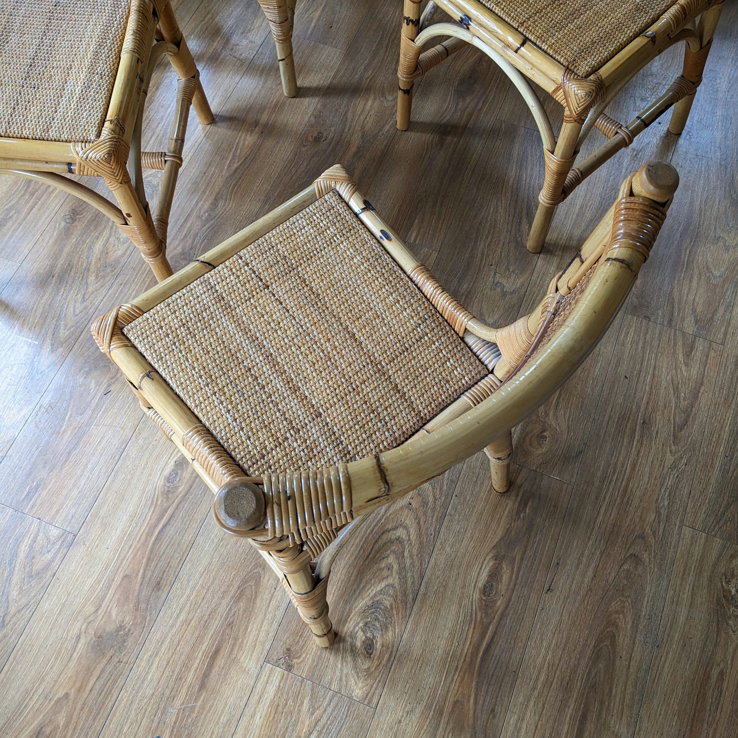 Mid Century Bamboo Dining Chairs