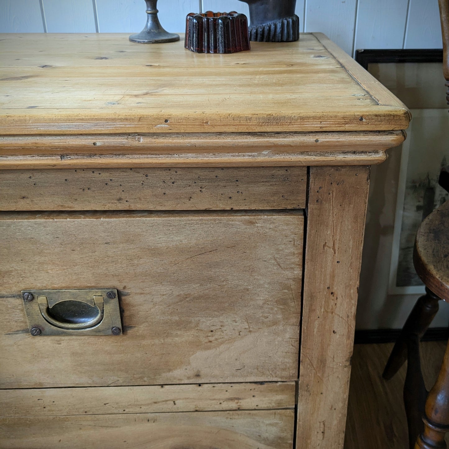 Low Antique Chest of Drawers