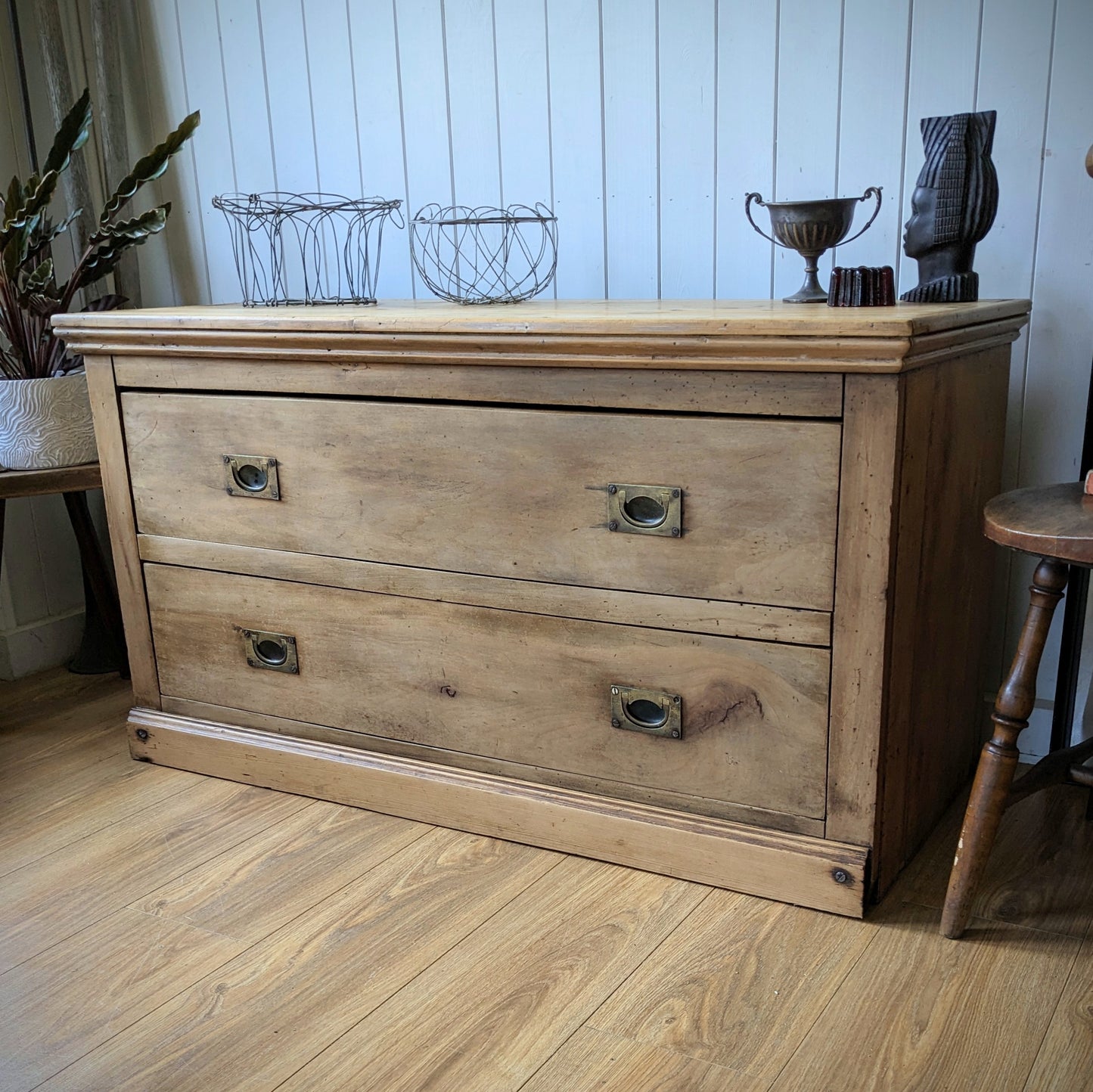 Low Antique Chest of Drawers