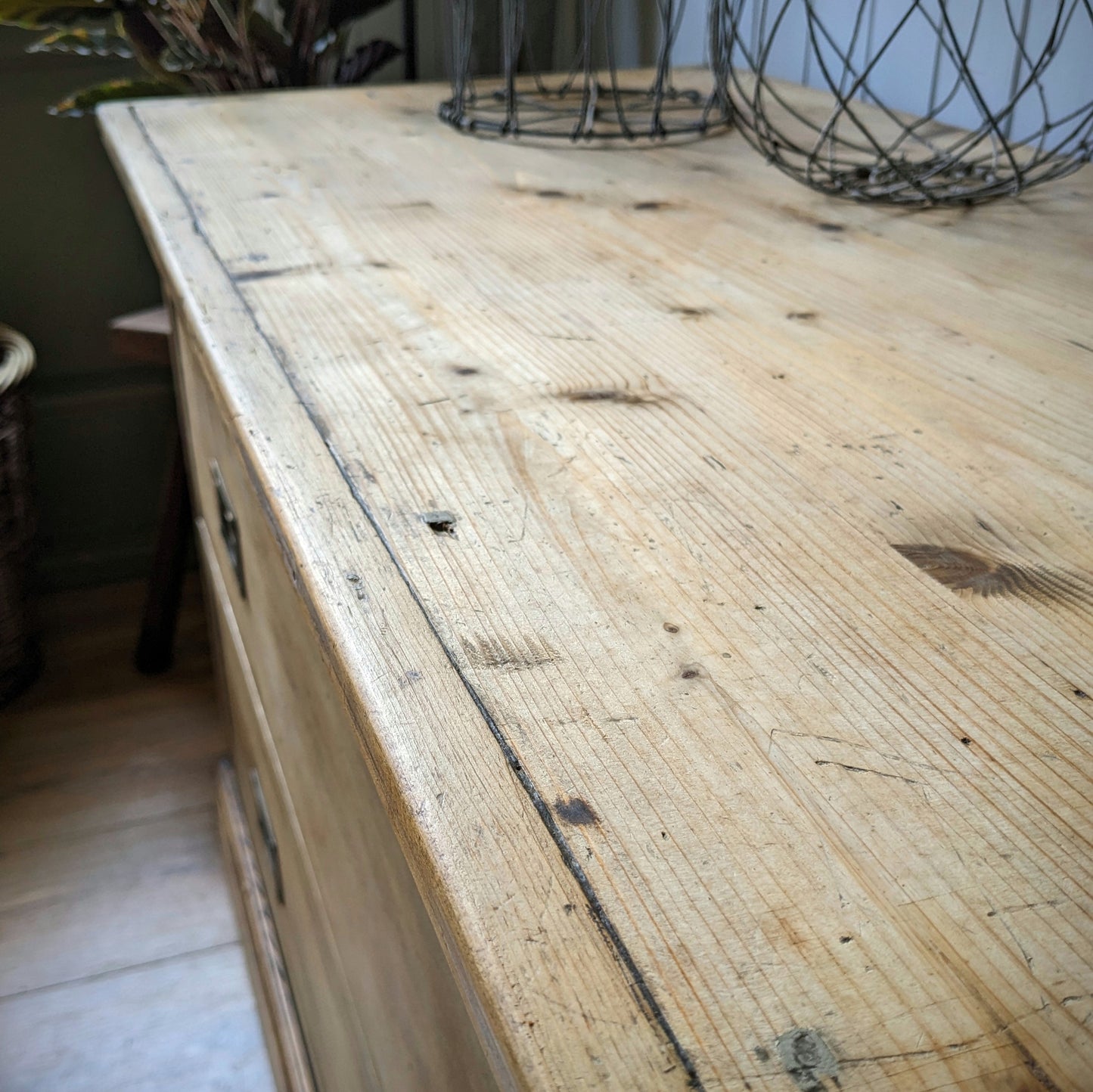 Low Antique Chest of Drawers