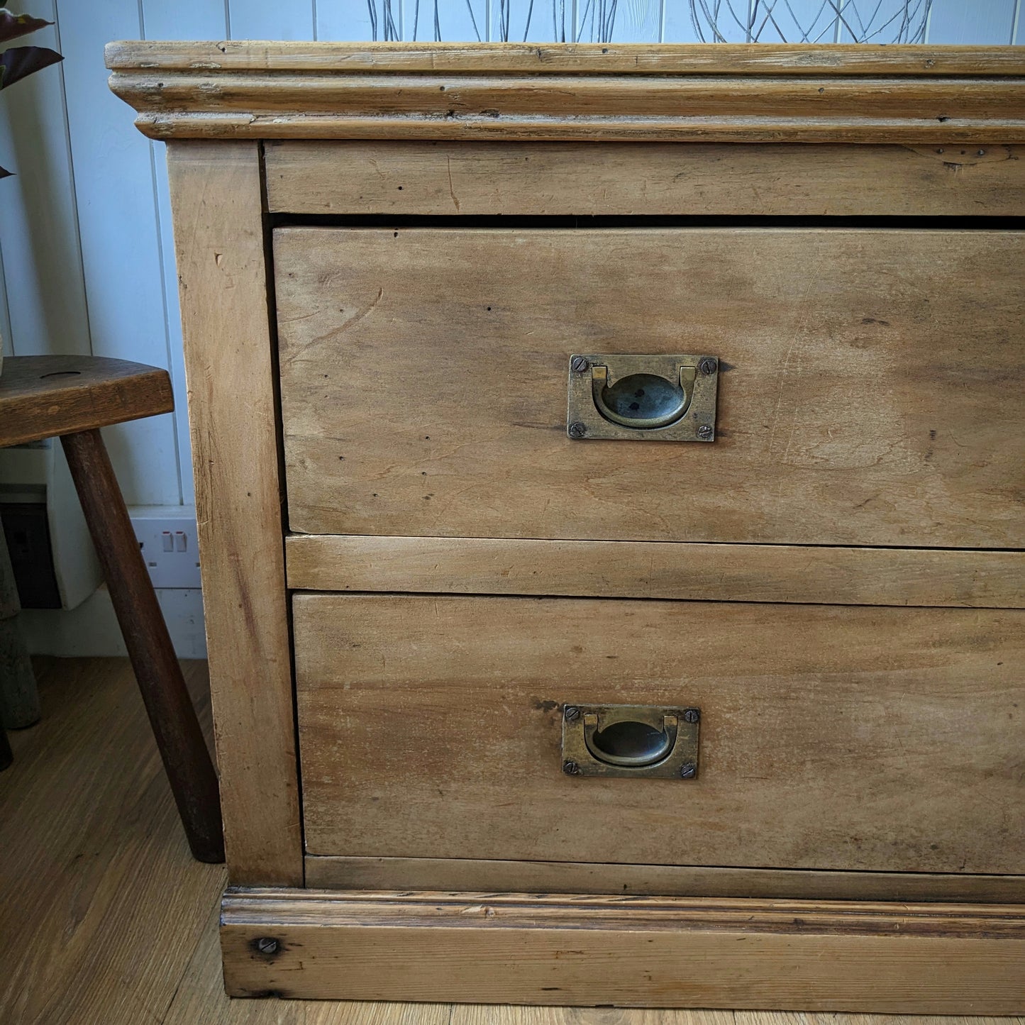 Low Antique Chest of Drawers