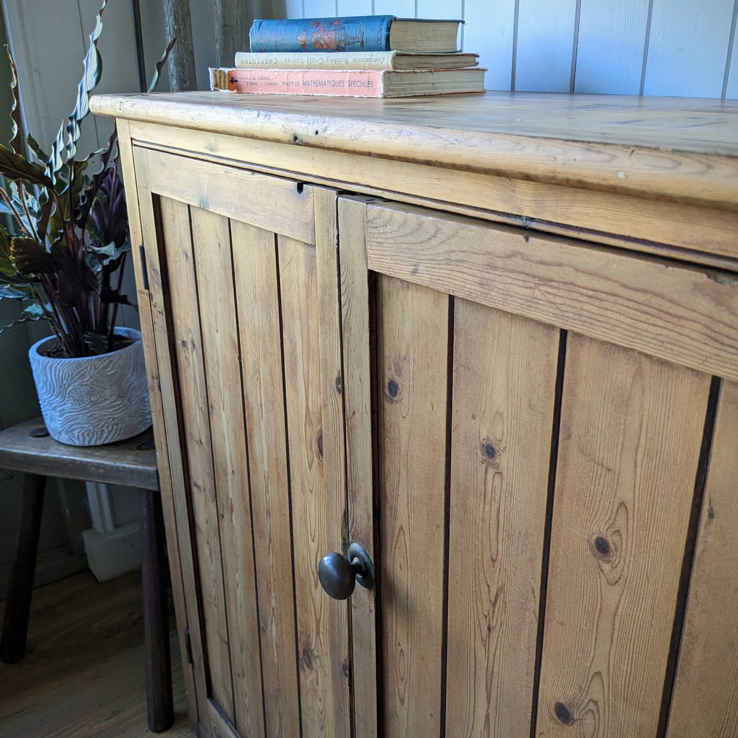 Rustic Victorian Pine Cupboard