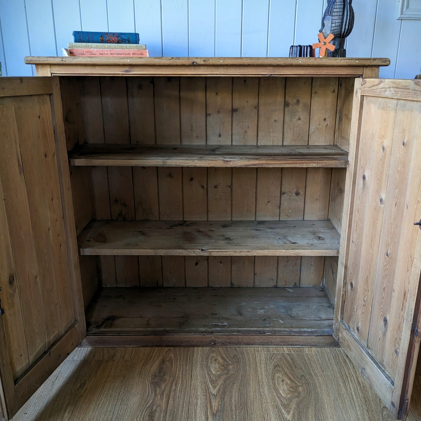 Rustic Victorian Pine Cupboard
