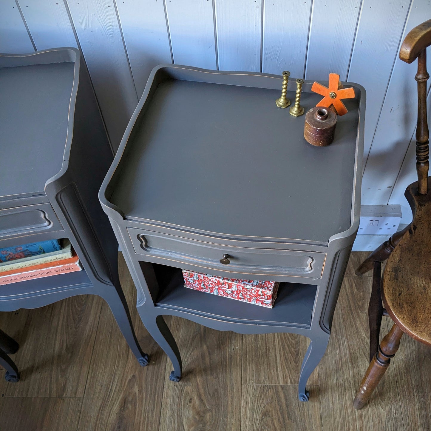Pair of Painted French Bedside Tables