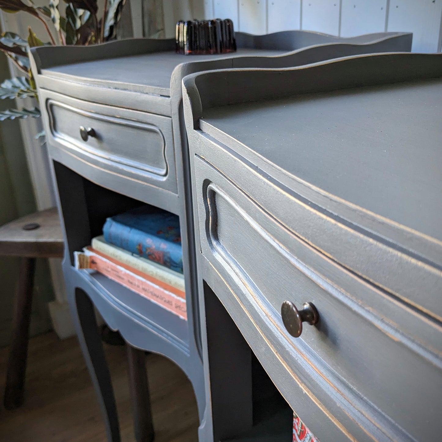 Pair of Painted French Bedside Tables