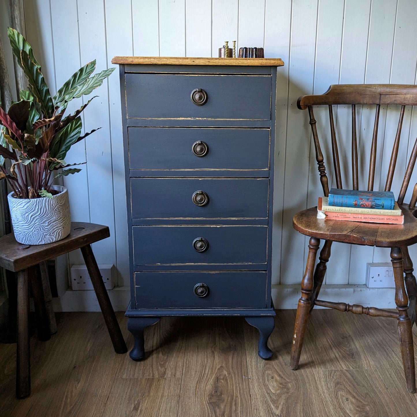 Painted Oak Chest of Drawers
