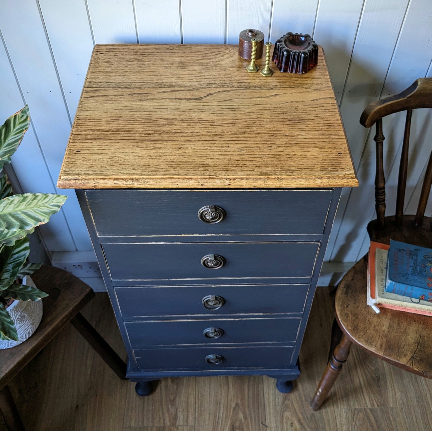 Painted Oak Chest of Drawers