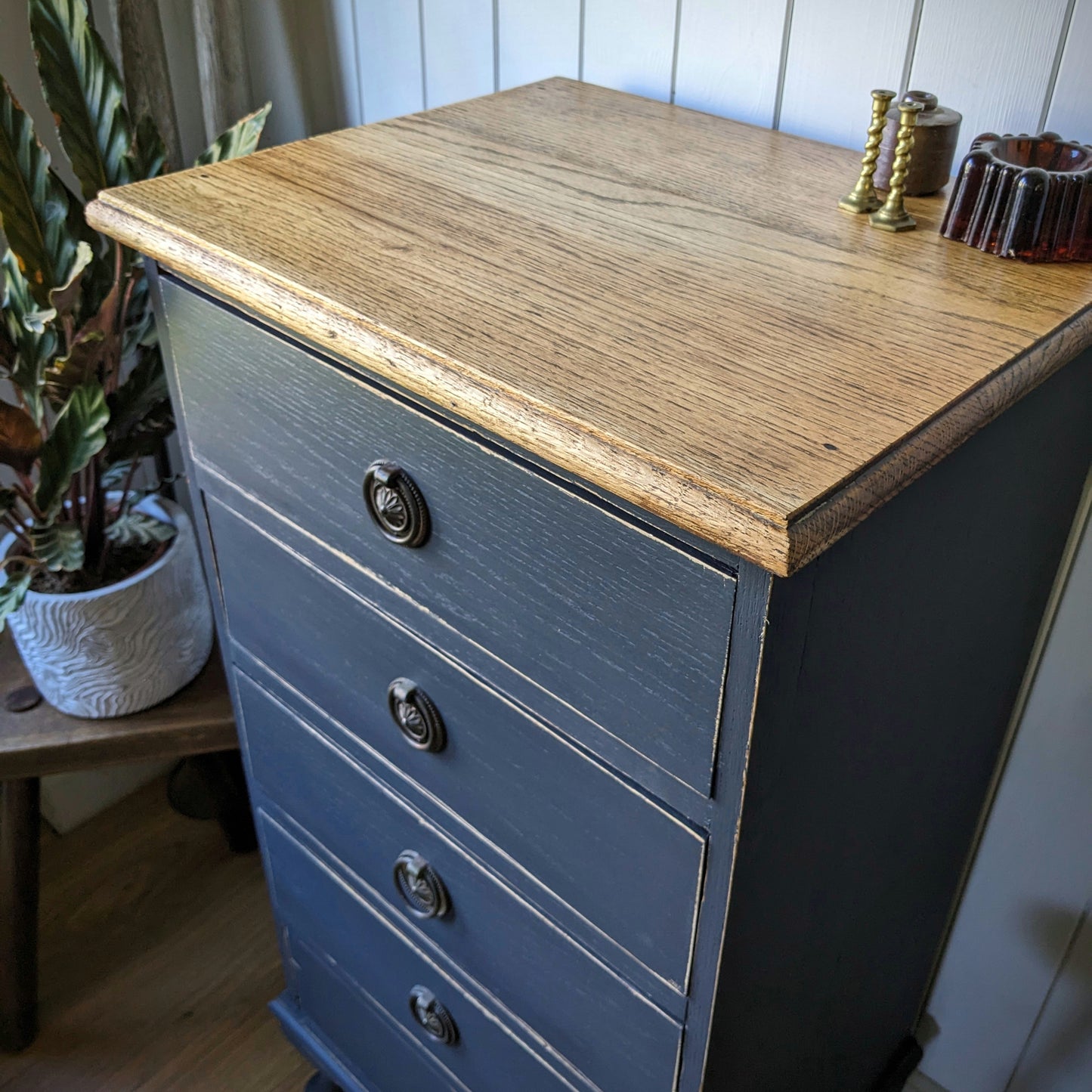 Painted Oak Chest of Drawers
