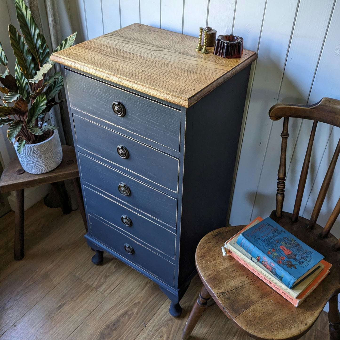 Painted Oak Chest of Drawers