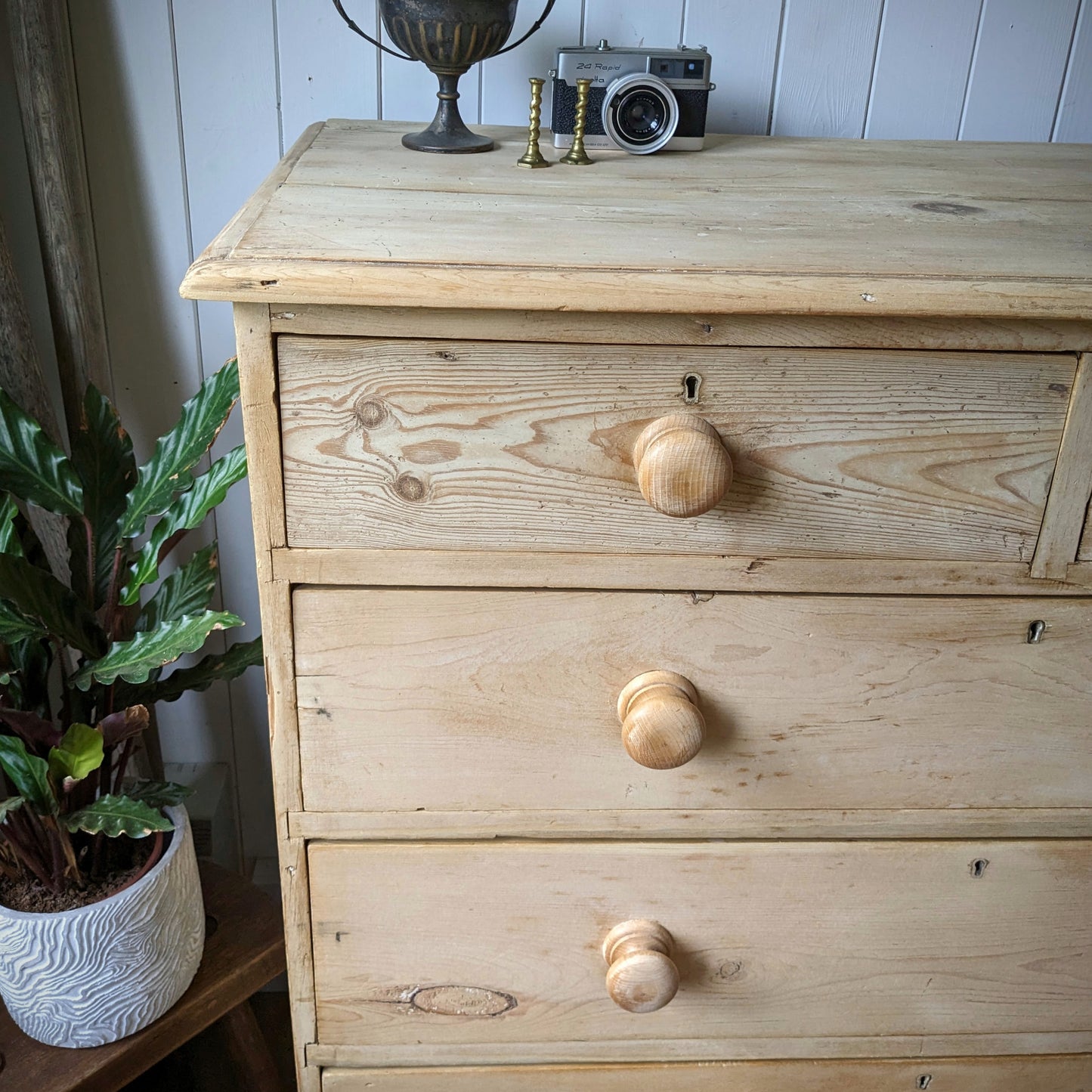 Rustic Pine Victorian Chest of Drawers