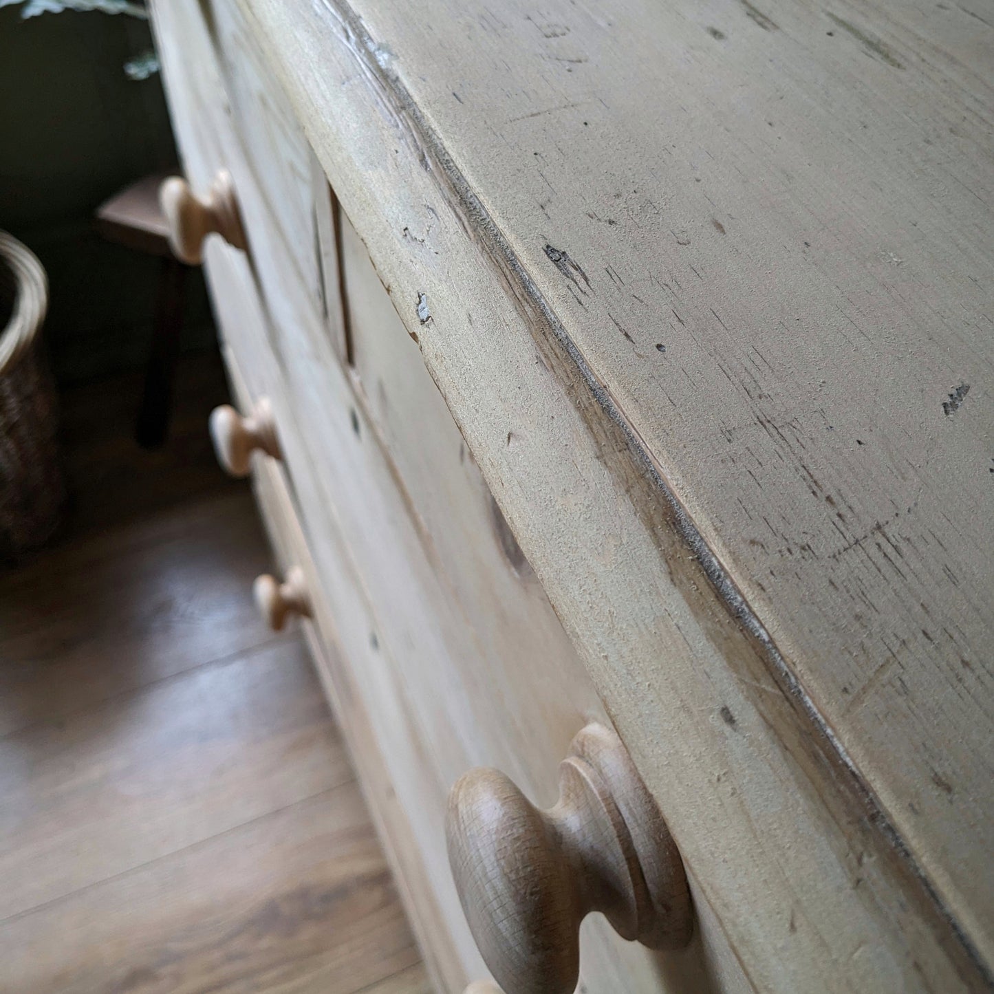 Rustic Pine Victorian Chest of Drawers