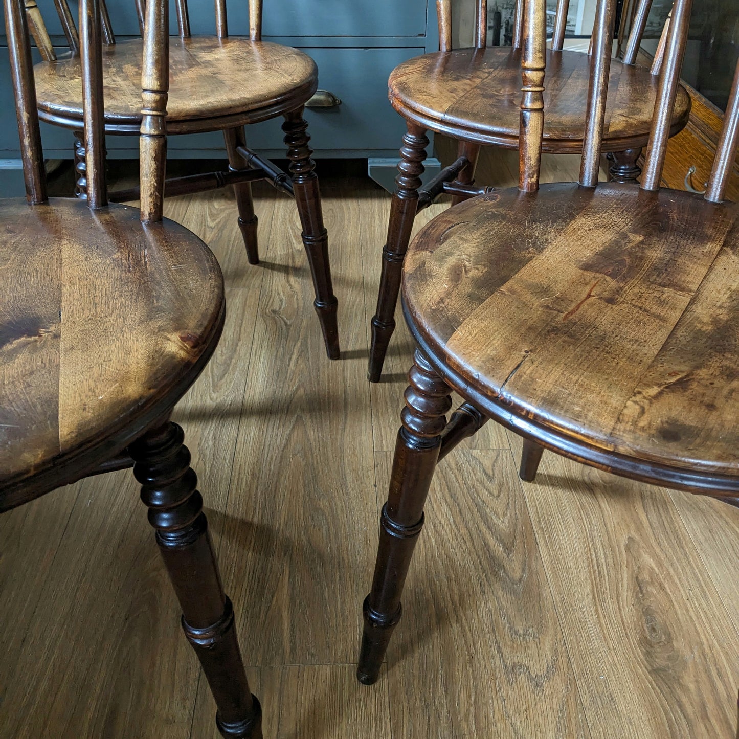 Four Swedish Antique Penny Chairs