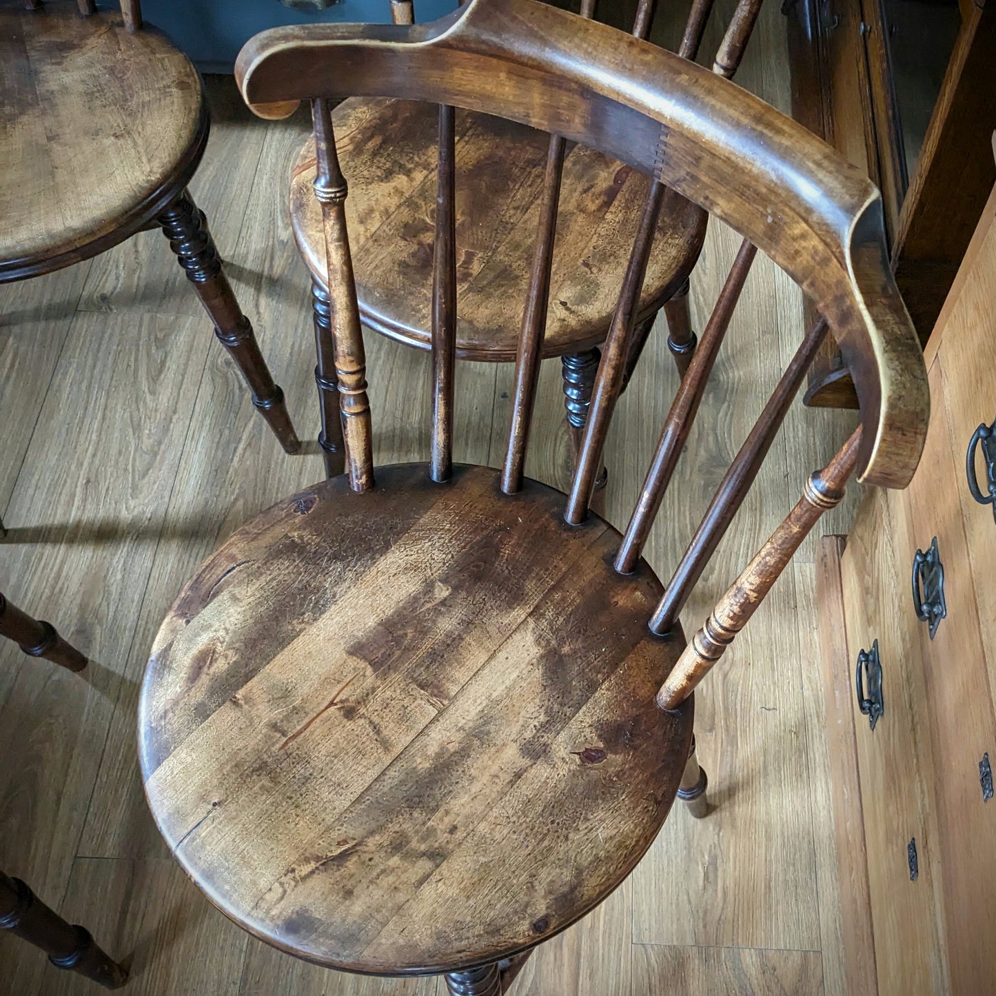 Four Swedish Antique Penny Chairs
