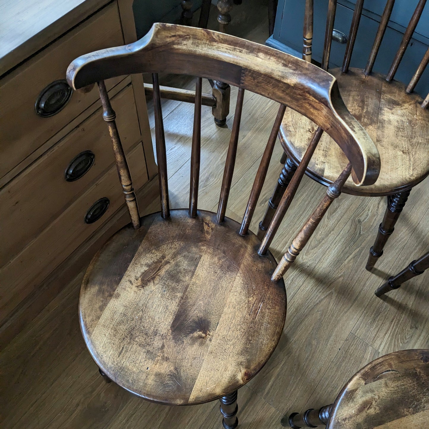 Four Swedish Antique Penny Chairs