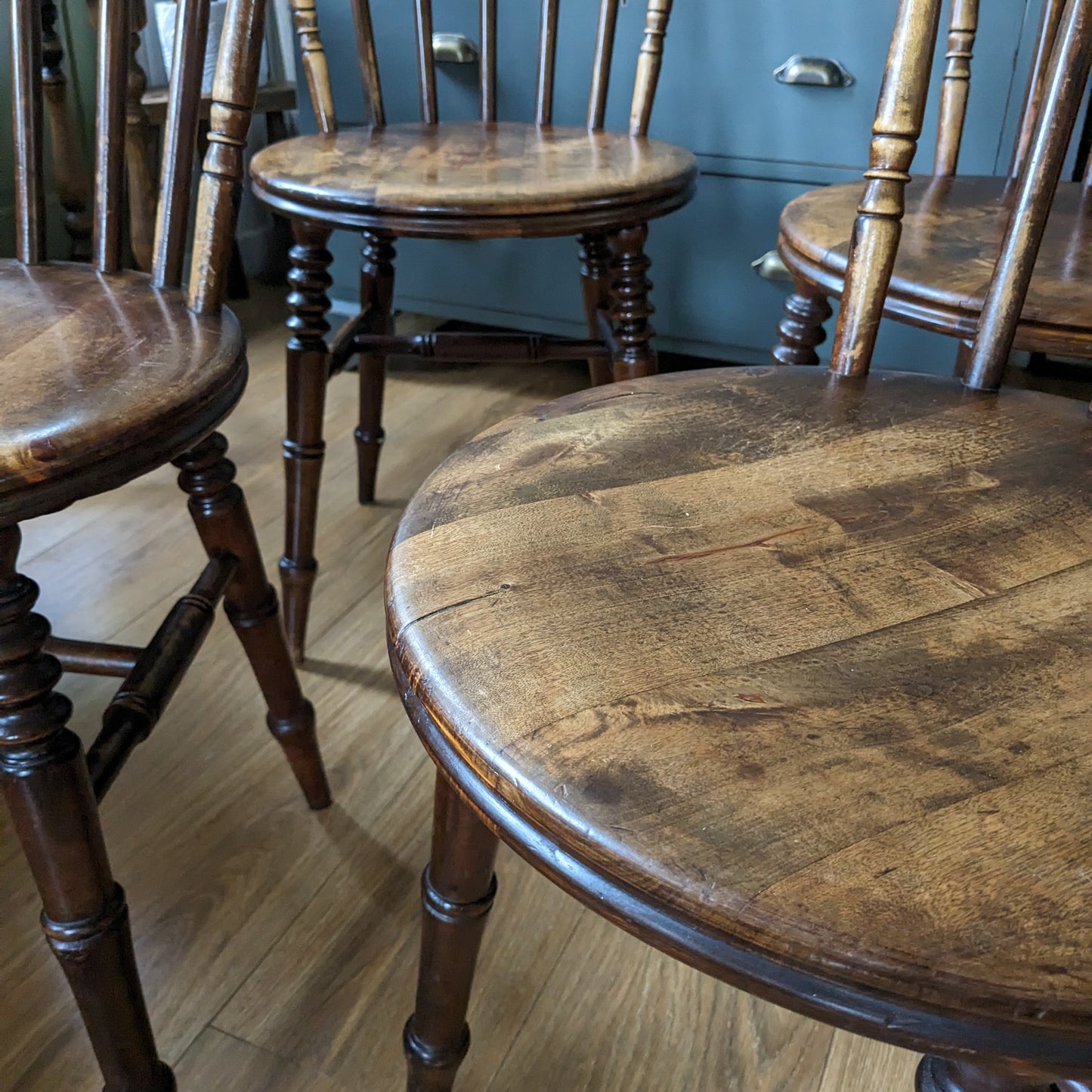 Four Swedish Antique Penny Chairs