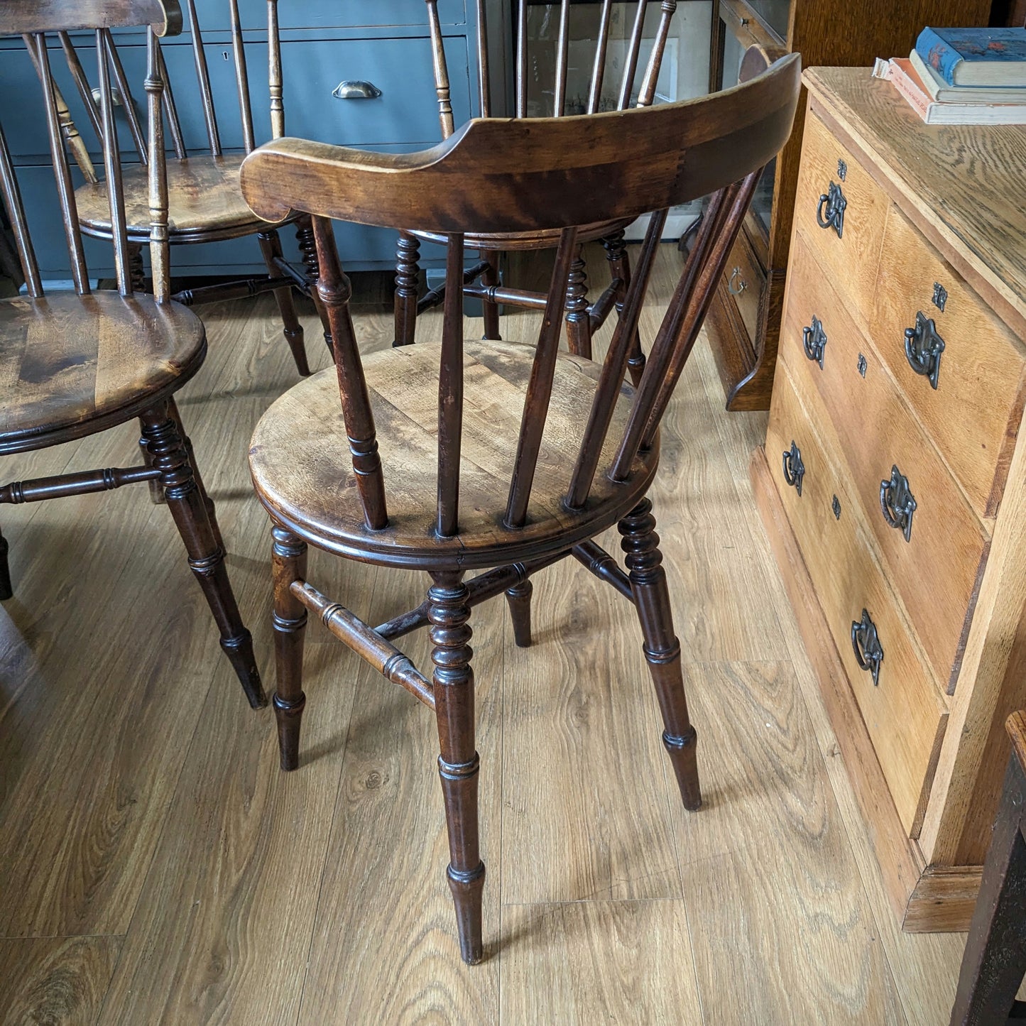 Four Swedish Antique Penny Chairs