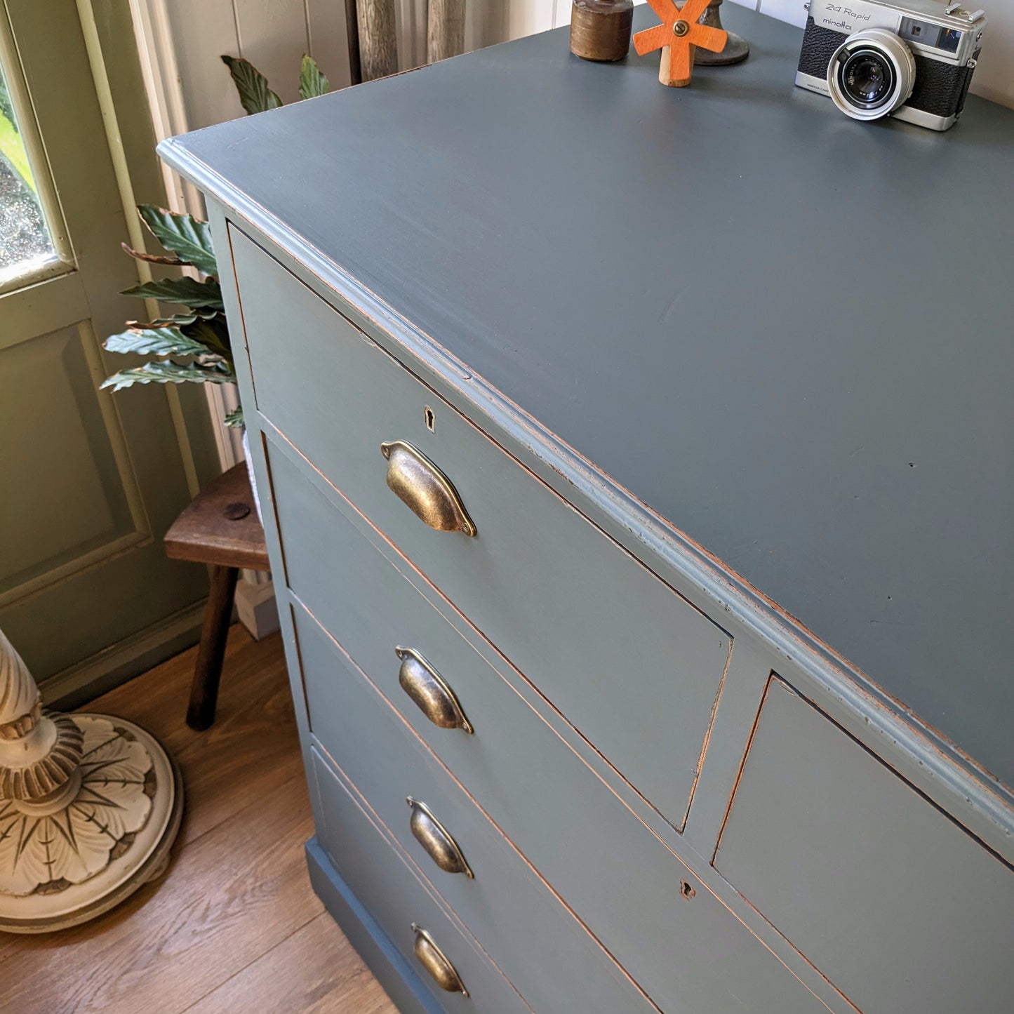 Painted Antique Chest of Drawers