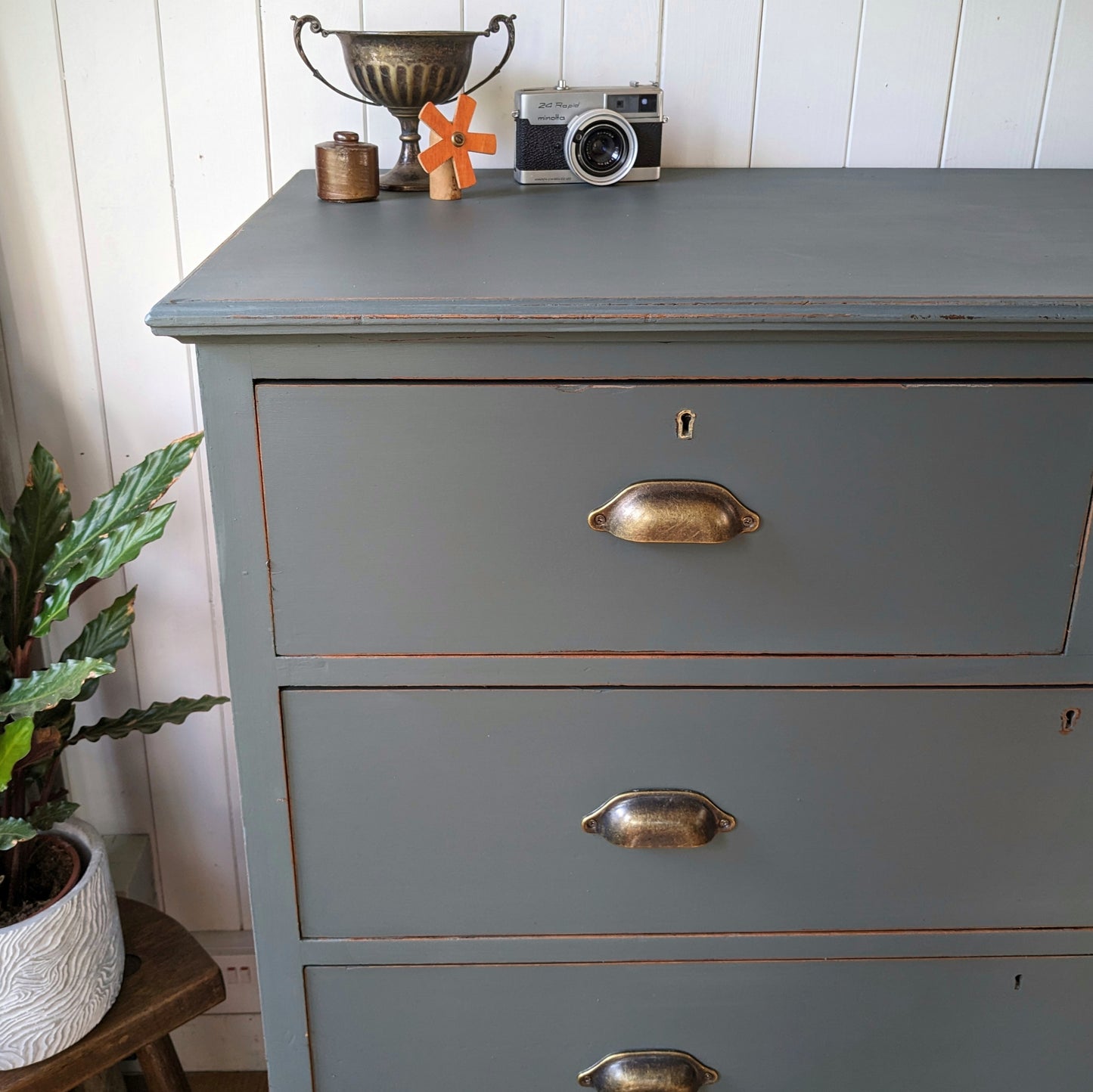 Painted Antique Chest of Drawers