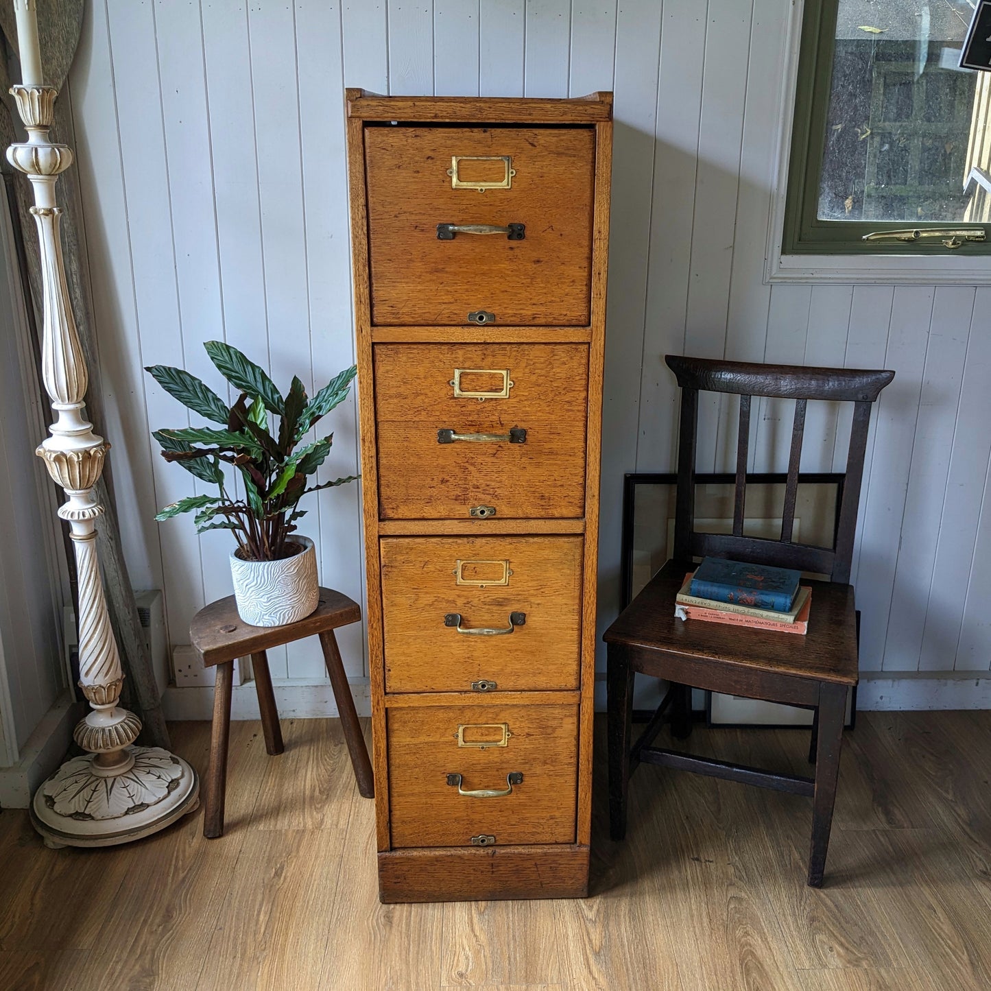 Antique Oak Filing Cabinet