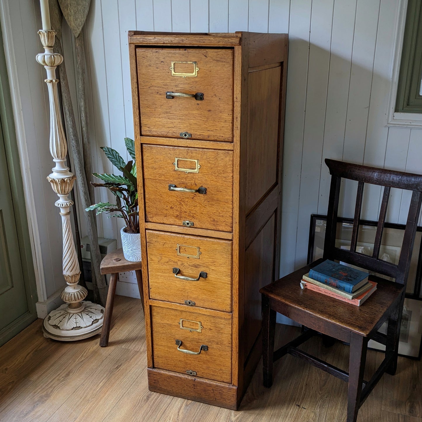 Antique Oak Filing Cabinet