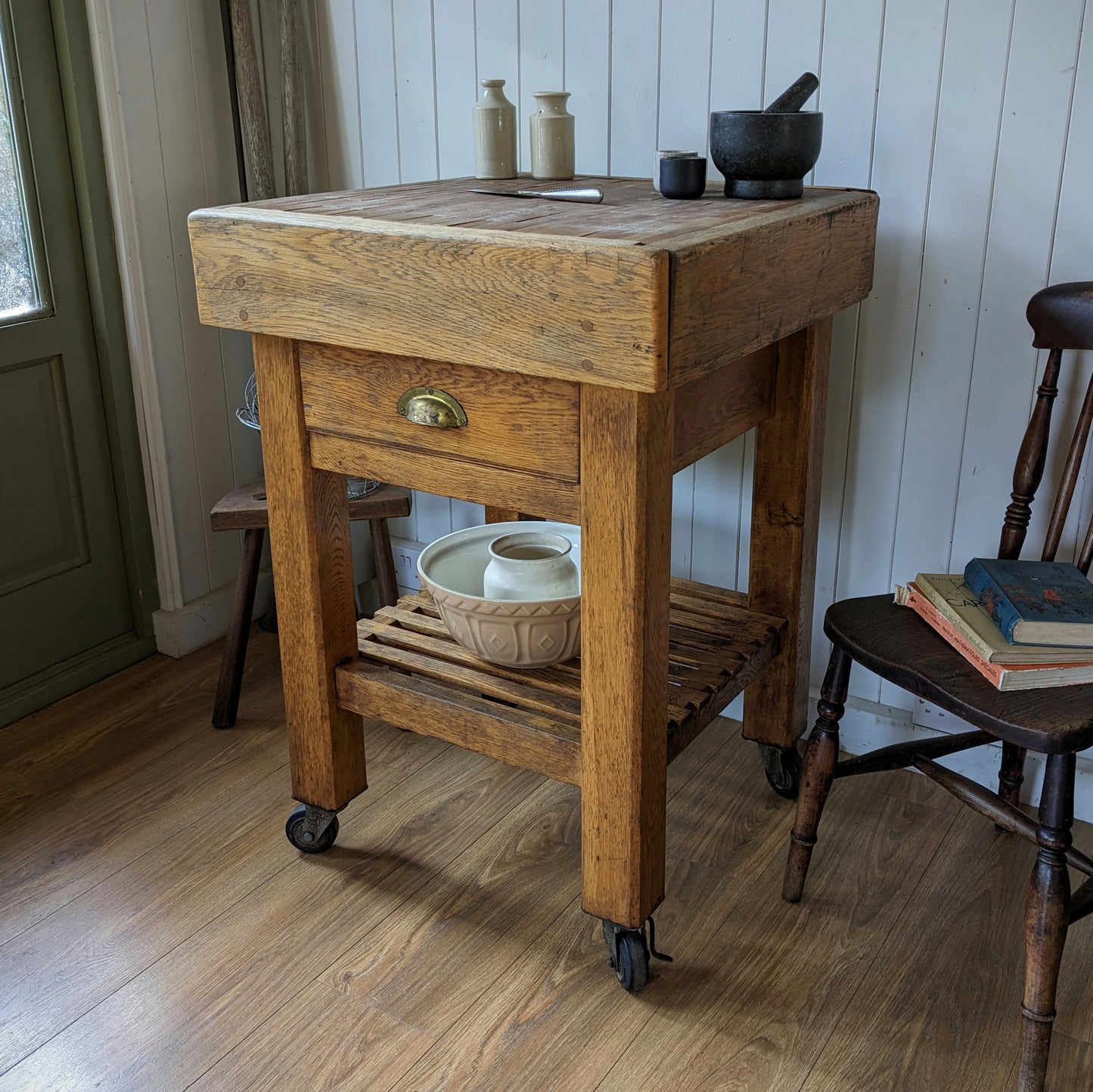 Vintage Butchers Block Kitchen Island