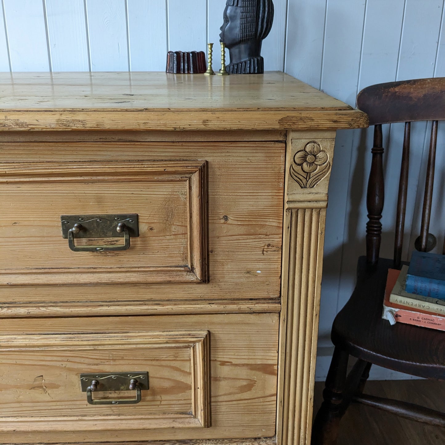 Antique Dutch Pine Chest of Drawers