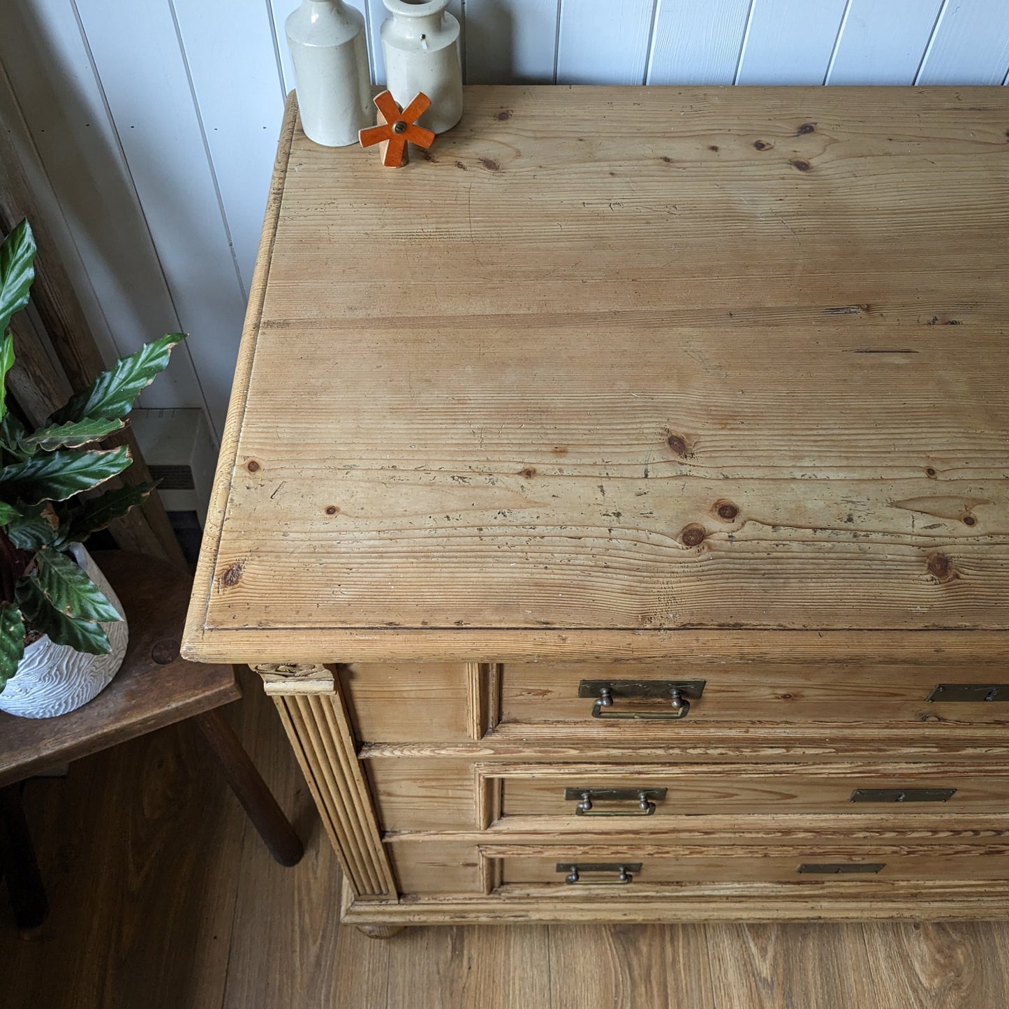 Antique Dutch Pine Chest of Drawers