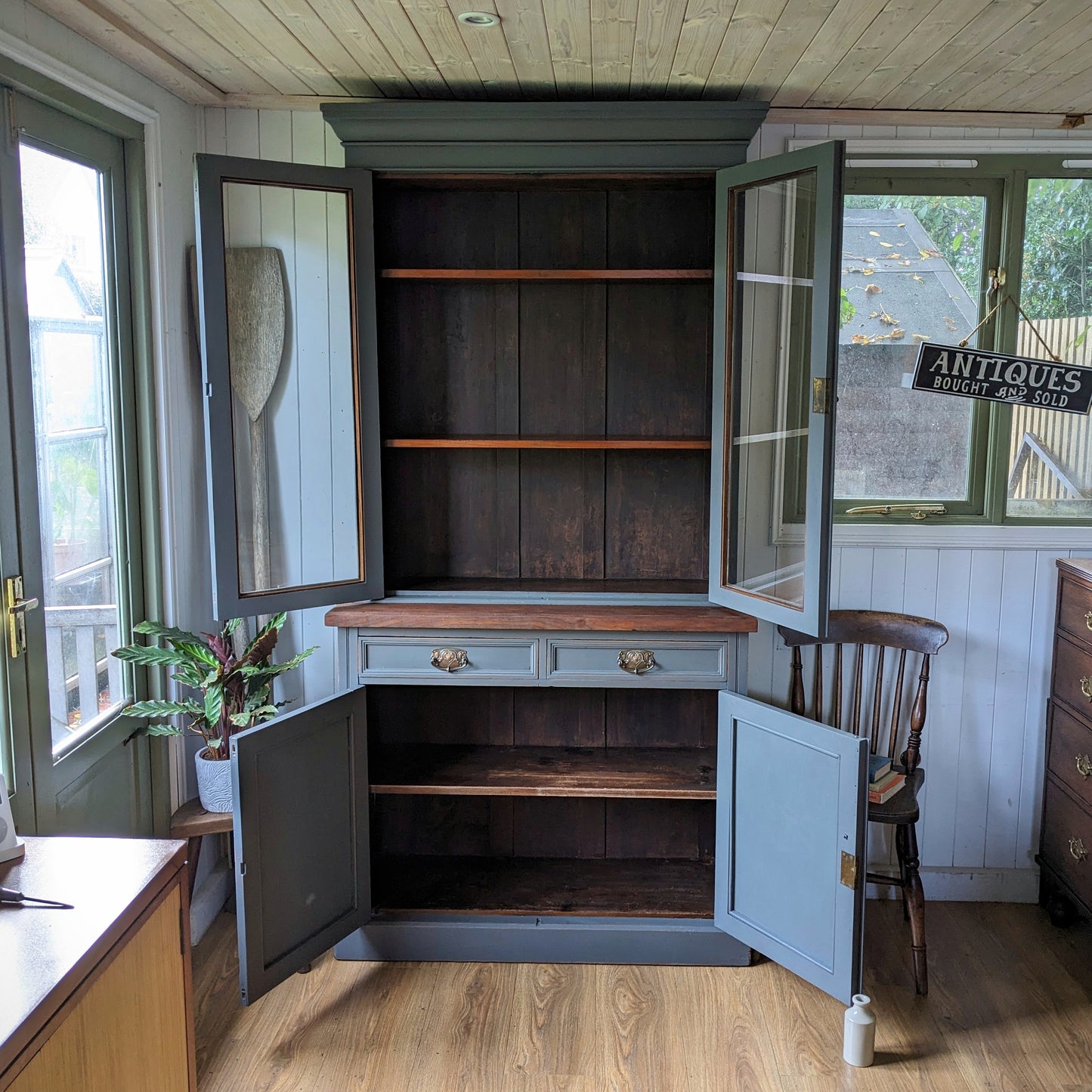 Antique Glazed Cupboard