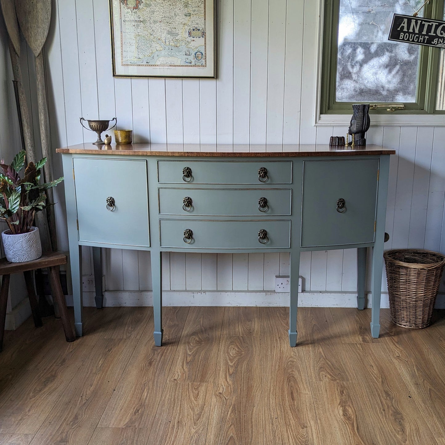 Vintage Bow Fronted Sideboard