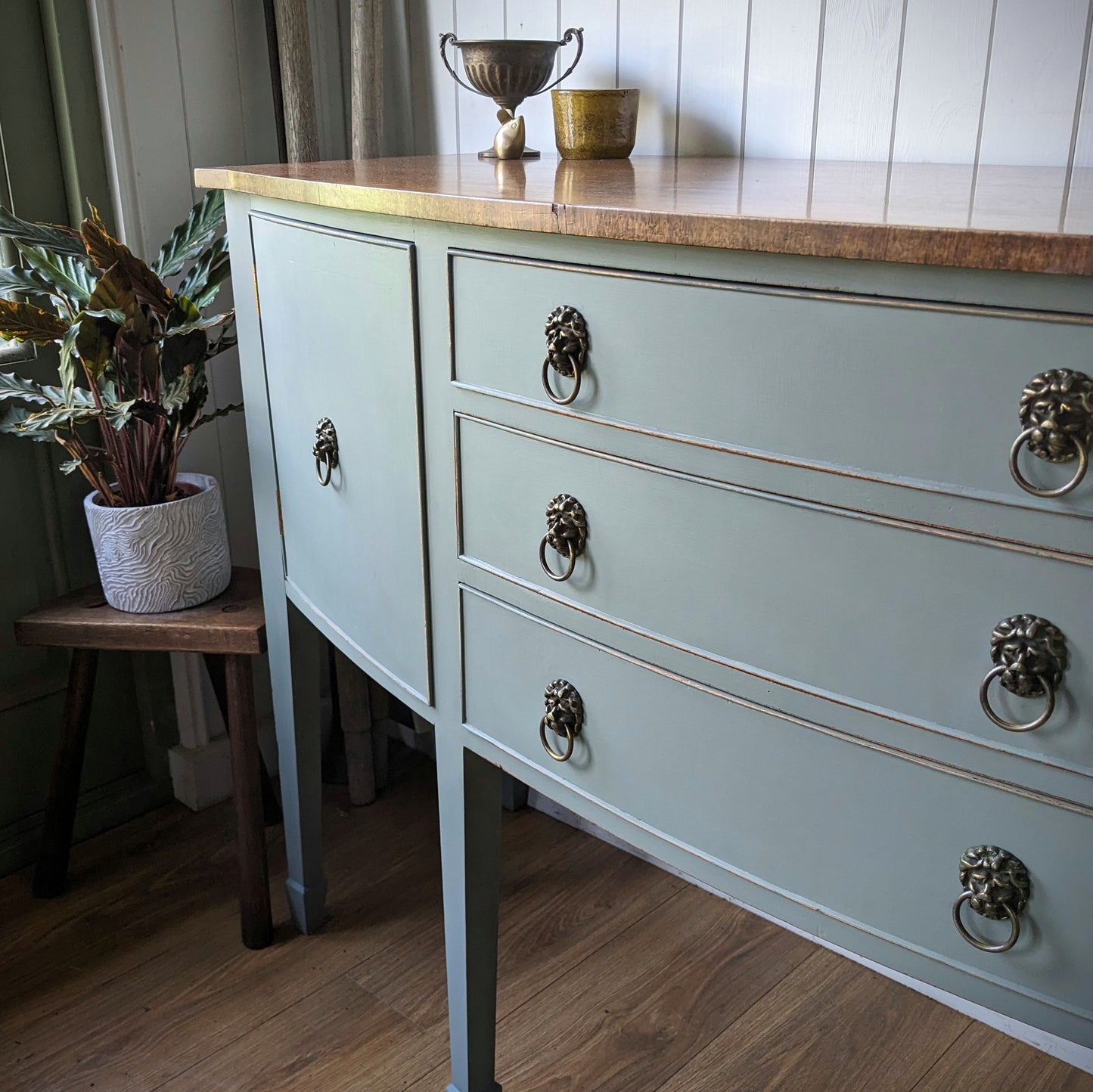 Vintage Bow Fronted Sideboard