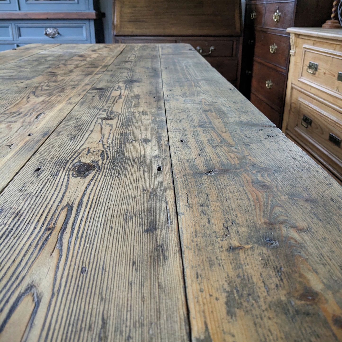 Large Antique Trestle Table
