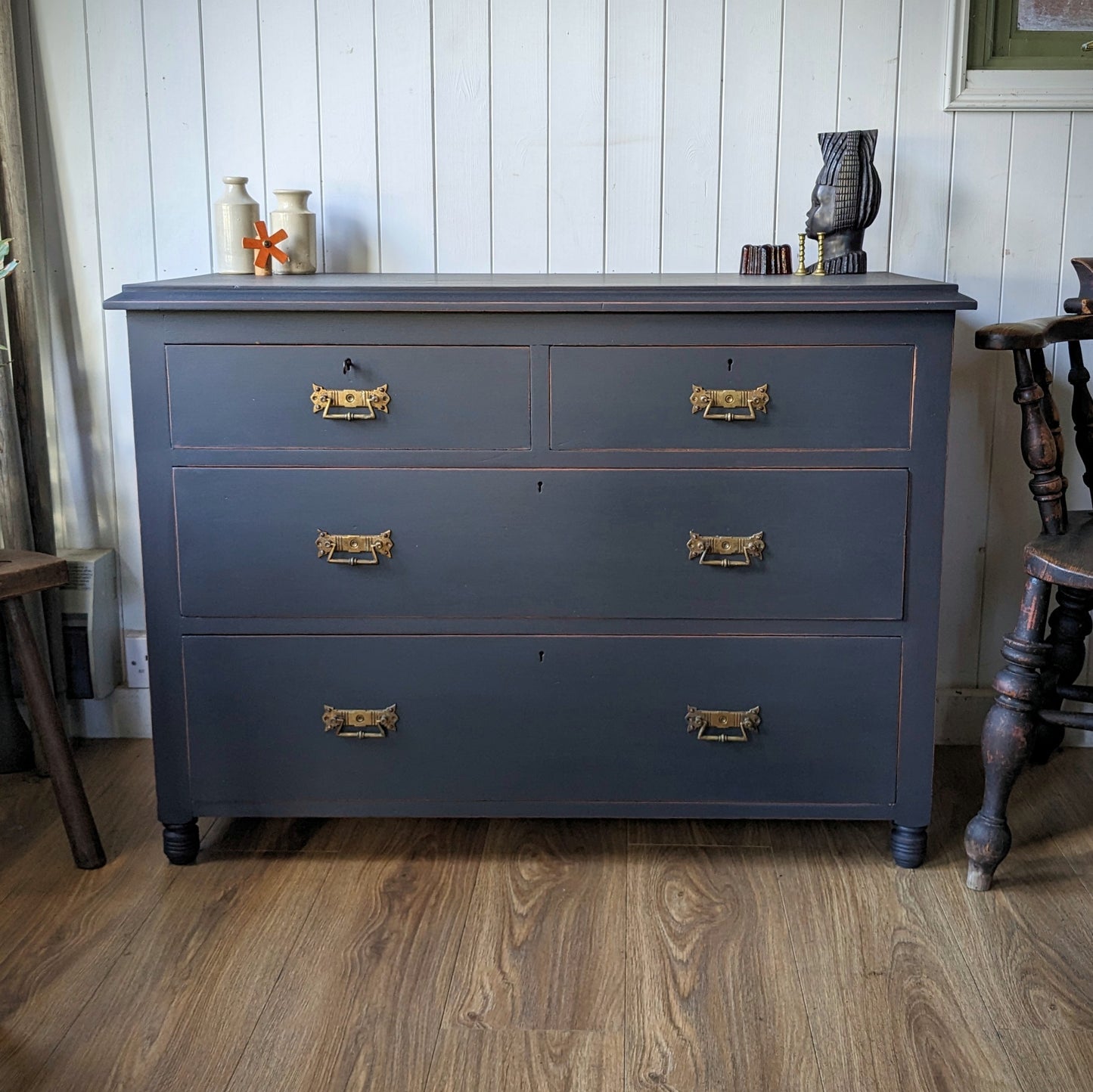 Painted Antique Chest of Drawers