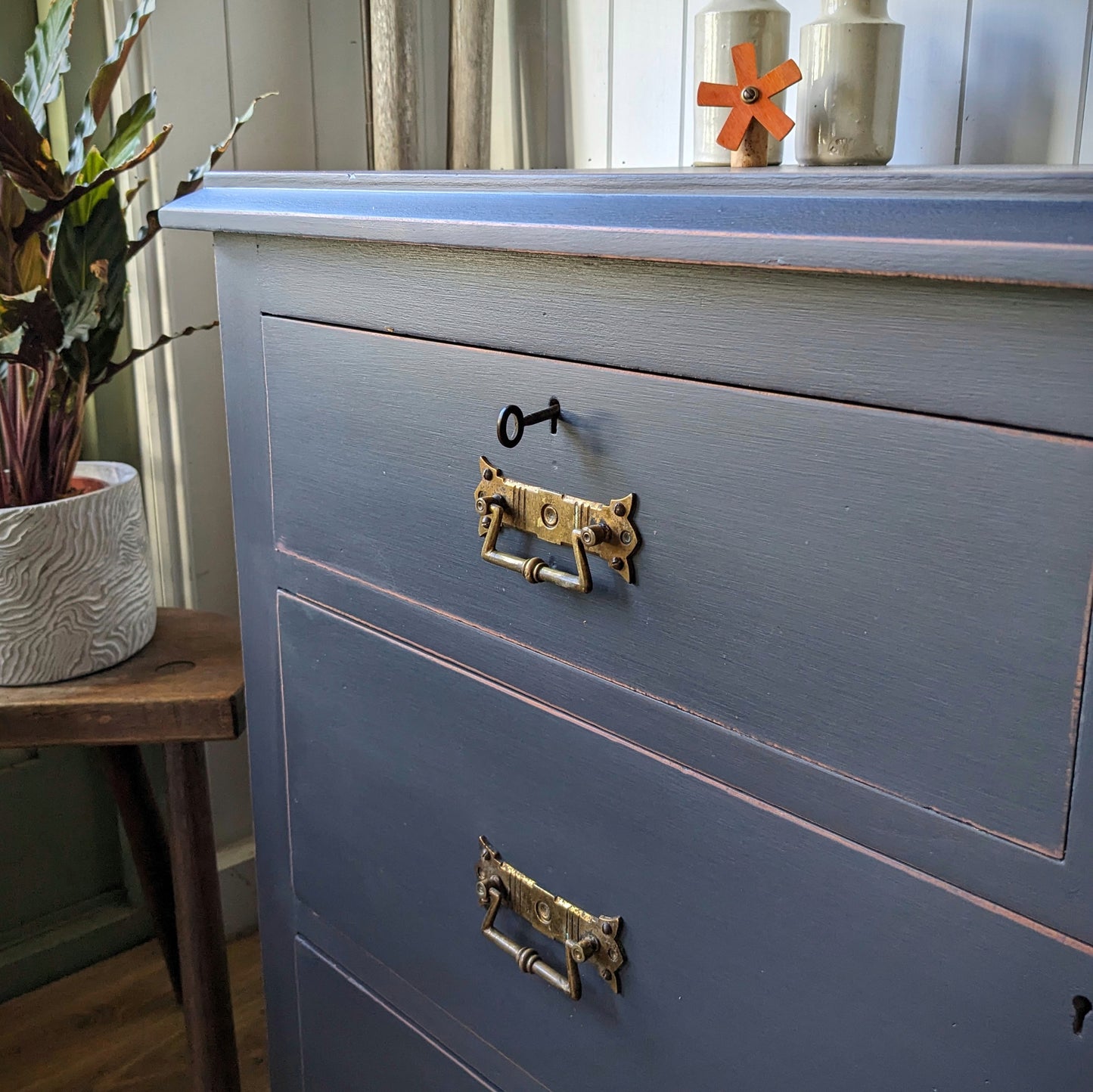 Painted Antique Chest of Drawers