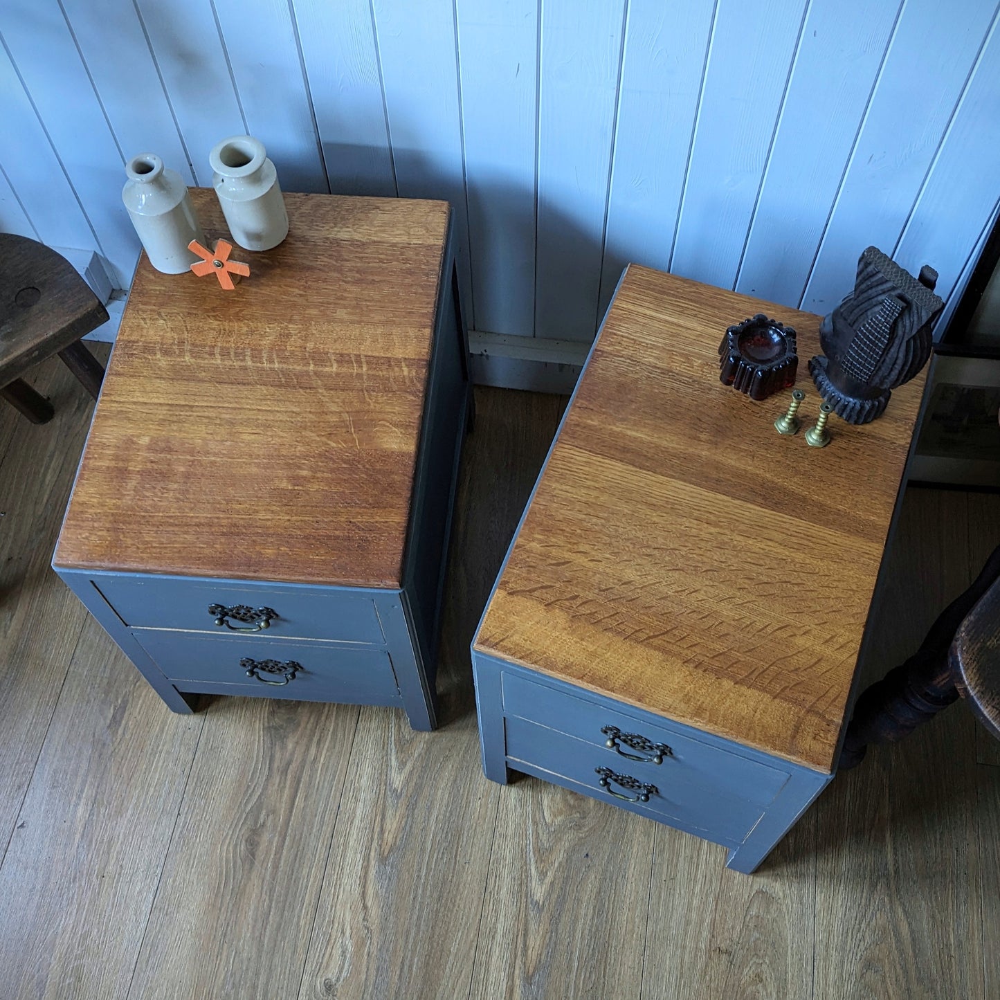 Painted Oak Bedside Tables