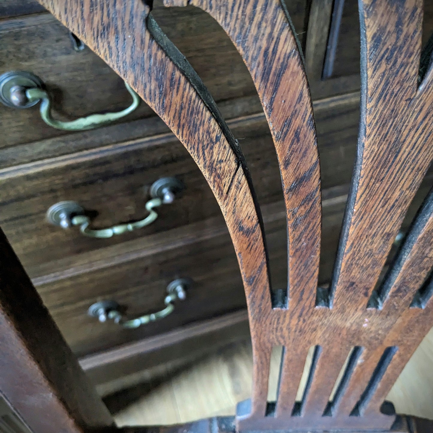 Four Georgian Oak Country Chairs