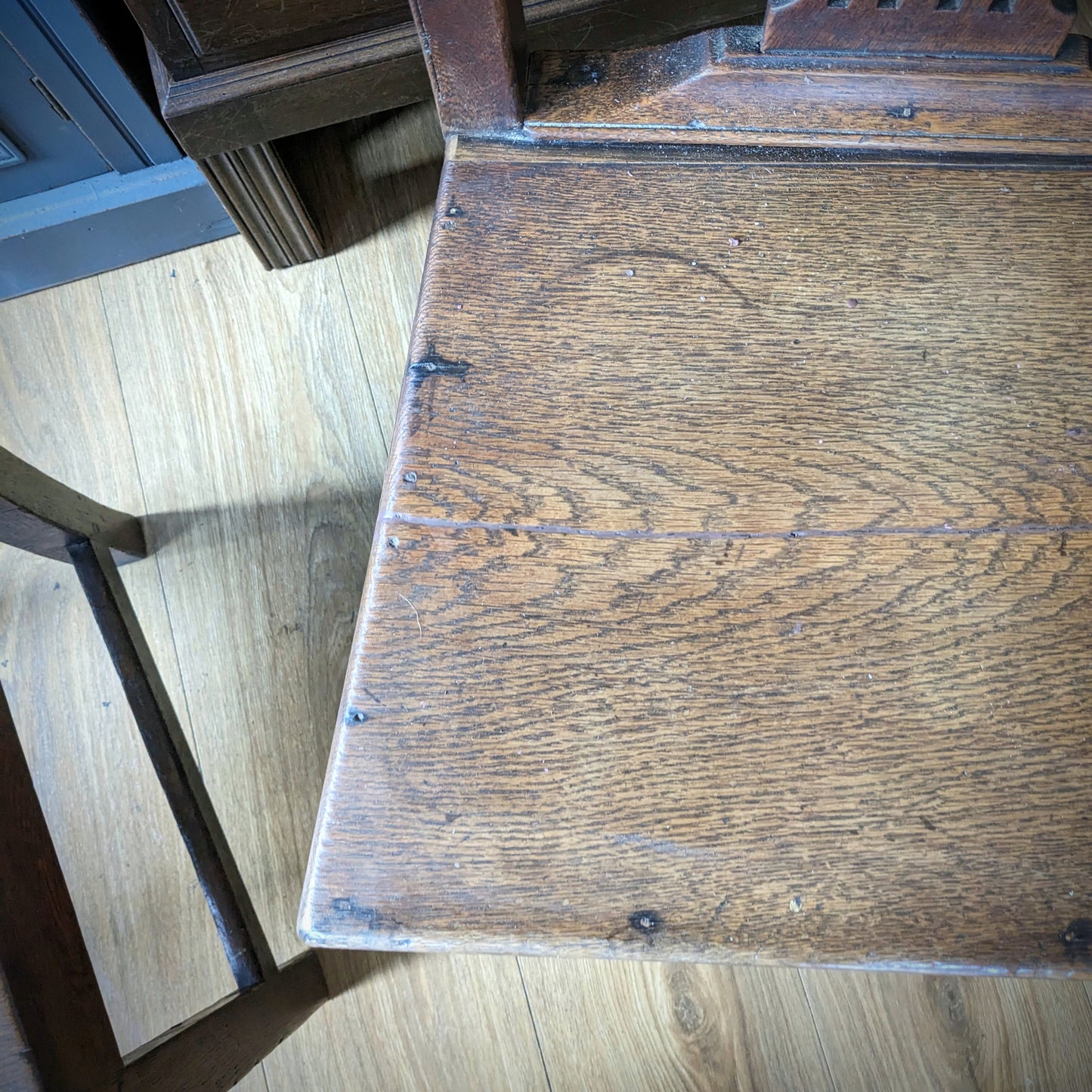 Four Georgian Oak Country Chairs