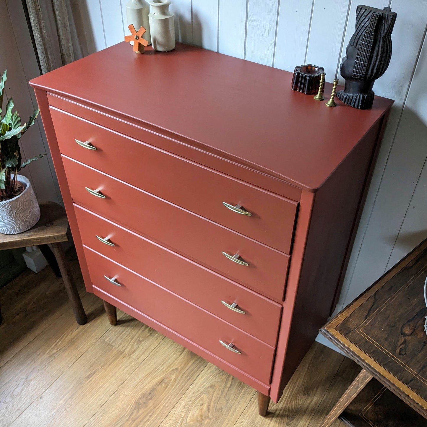 Painted Mid Century Chest of Drawers