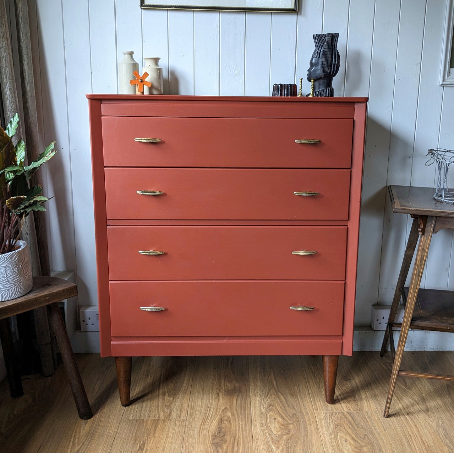 Painted Mid Century Chest of Drawers