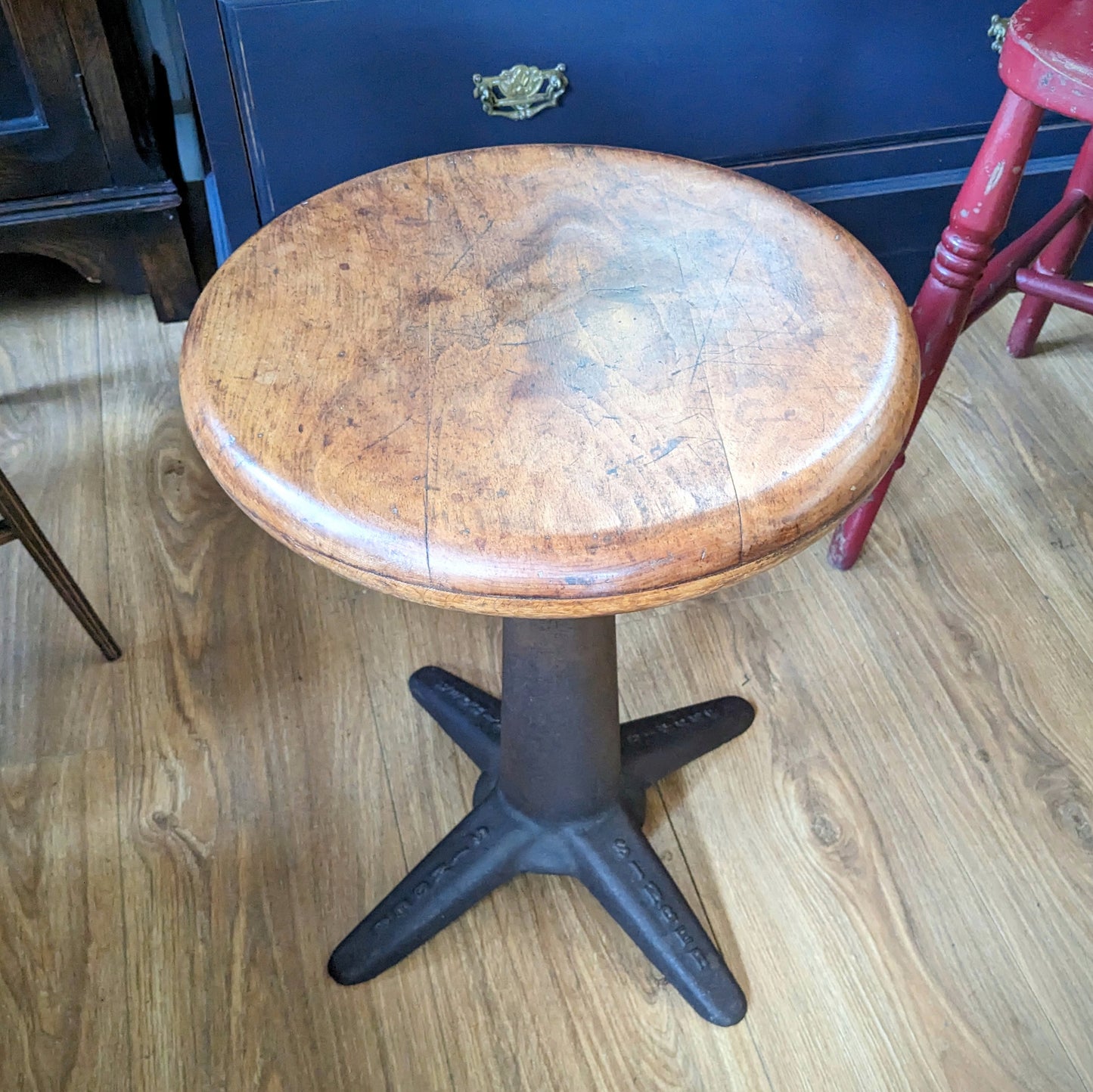 Antique Singer Sewing Stool
