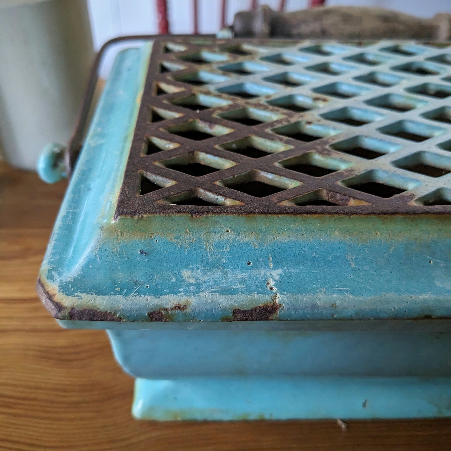Antique French Enamel Foot Warmer