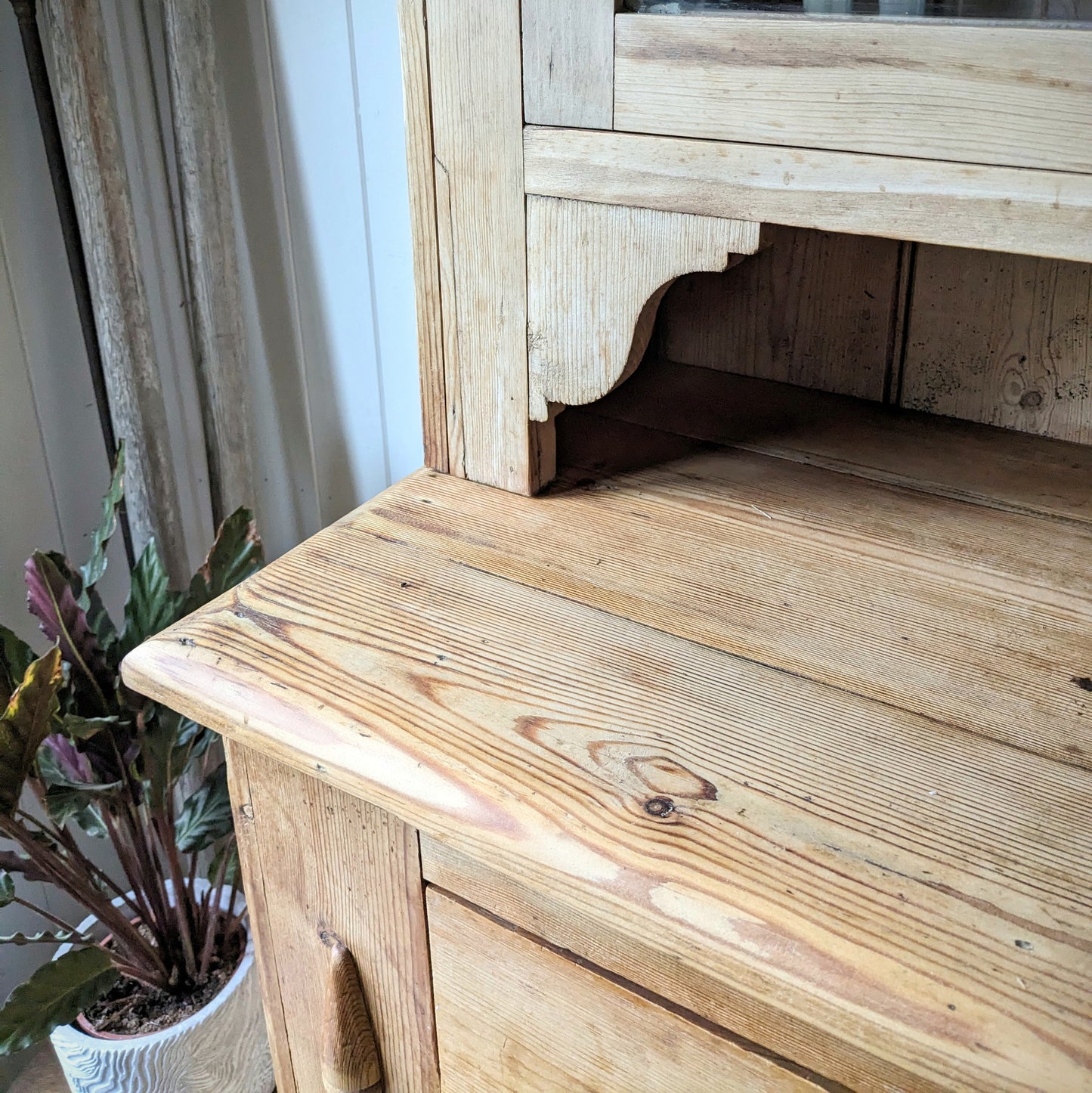 Victorian Pine Glazed Dresser