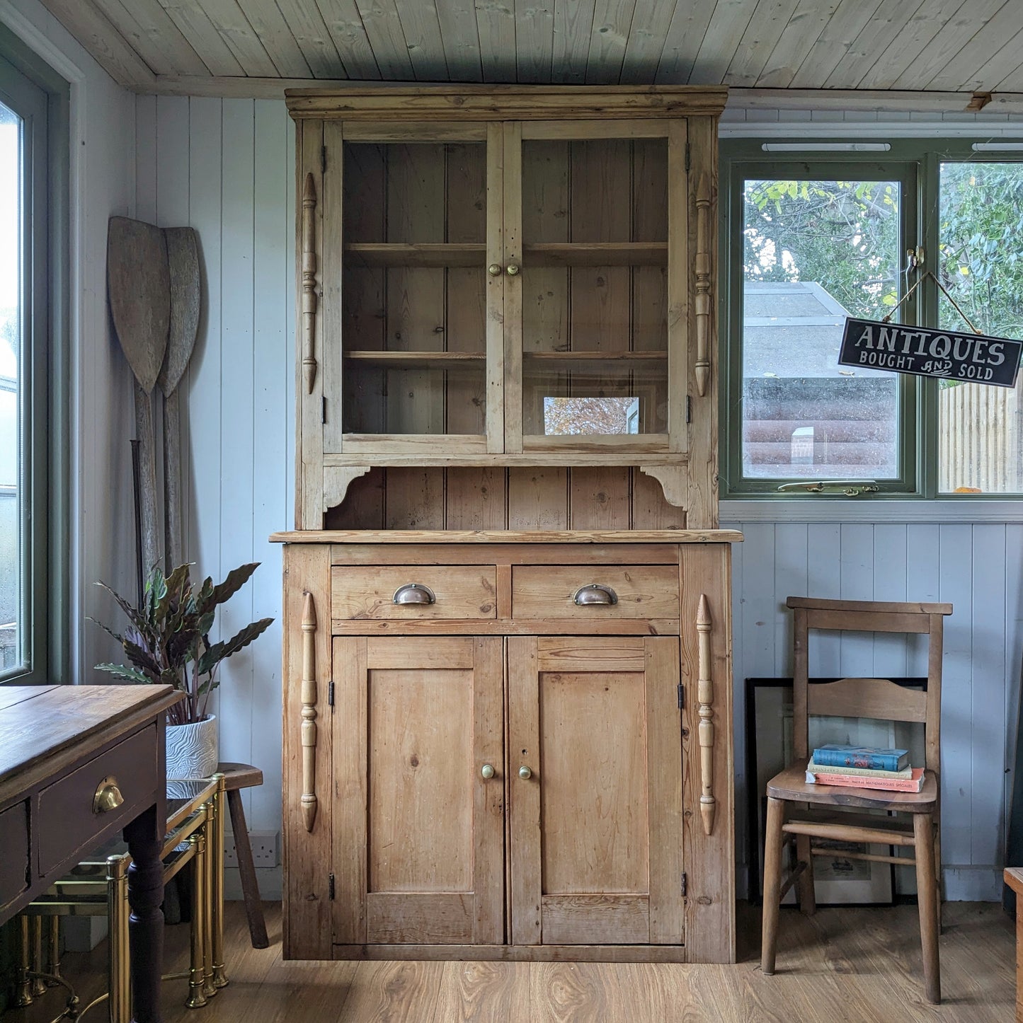 Victorian Pine Glazed Dresser