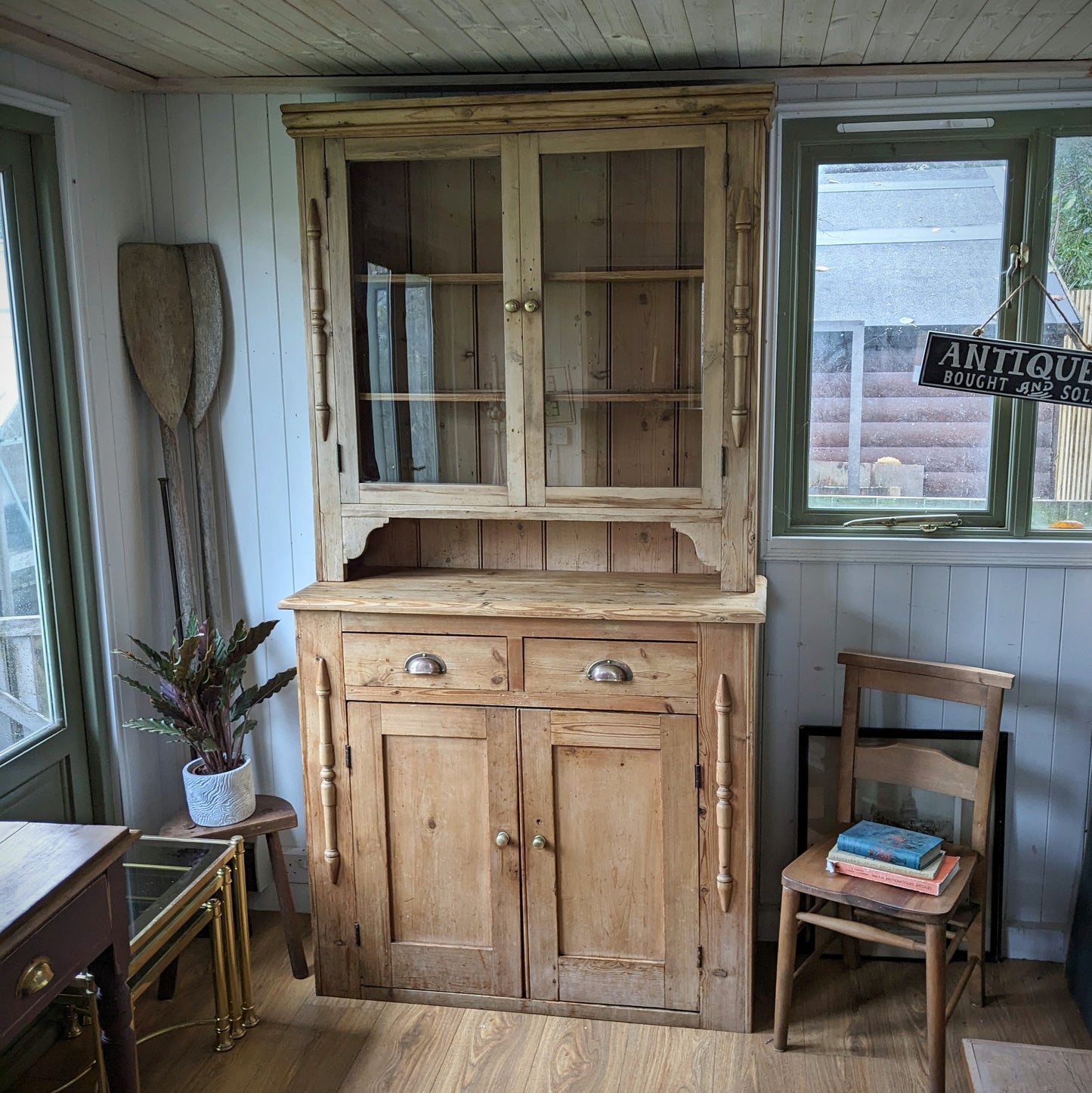 Victorian Pine Glazed Dresser