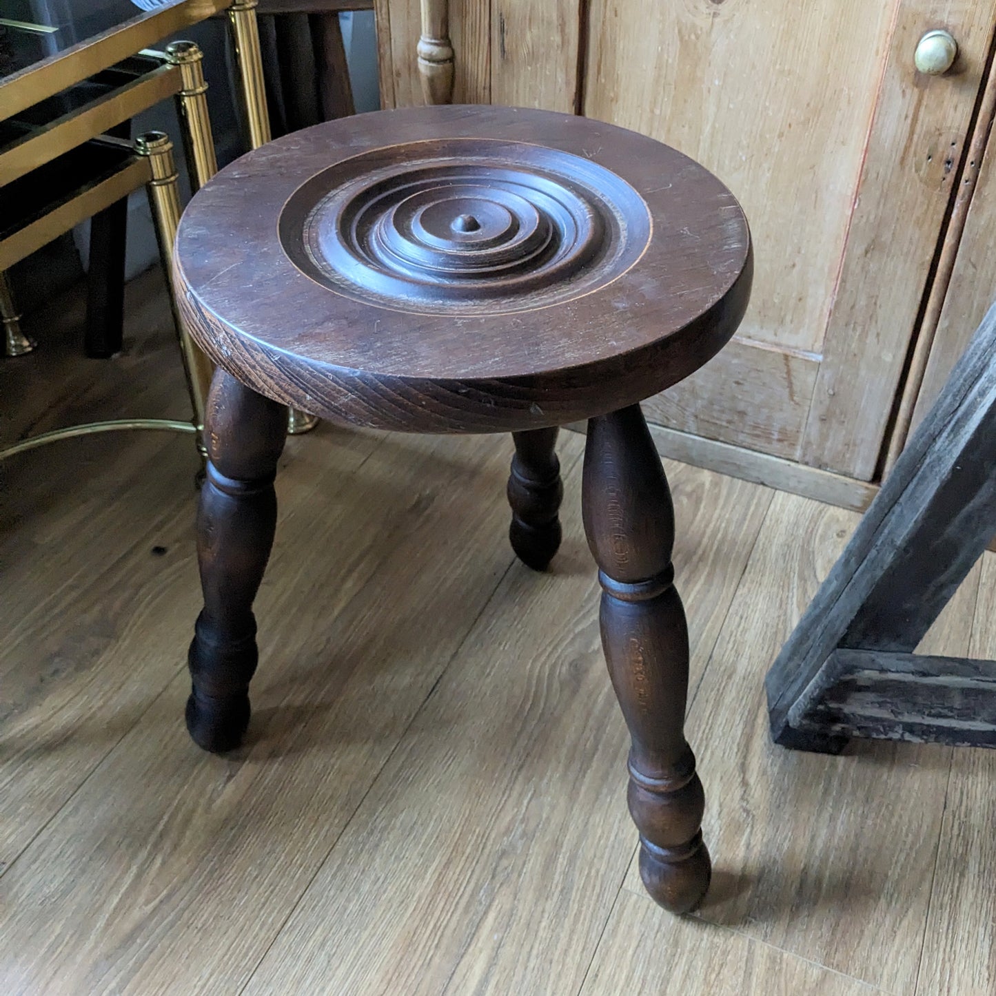 Rustic French Milking Stool