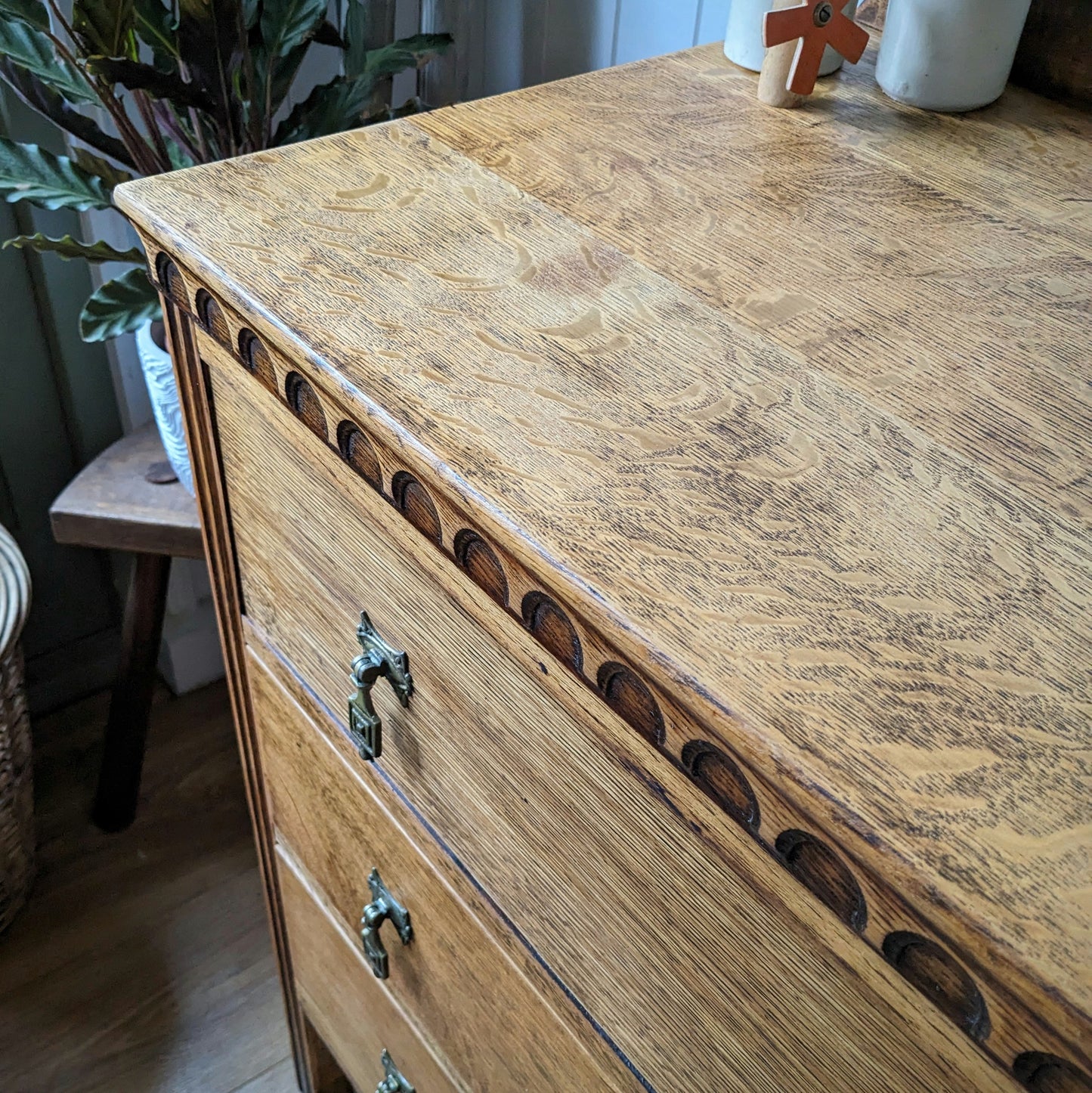 Small Vintage Oak Chest of Drawers