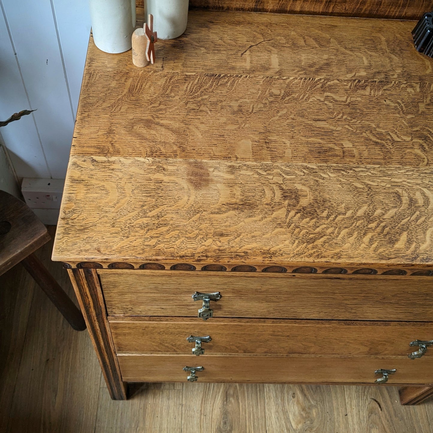 Small Vintage Oak Chest of Drawers
