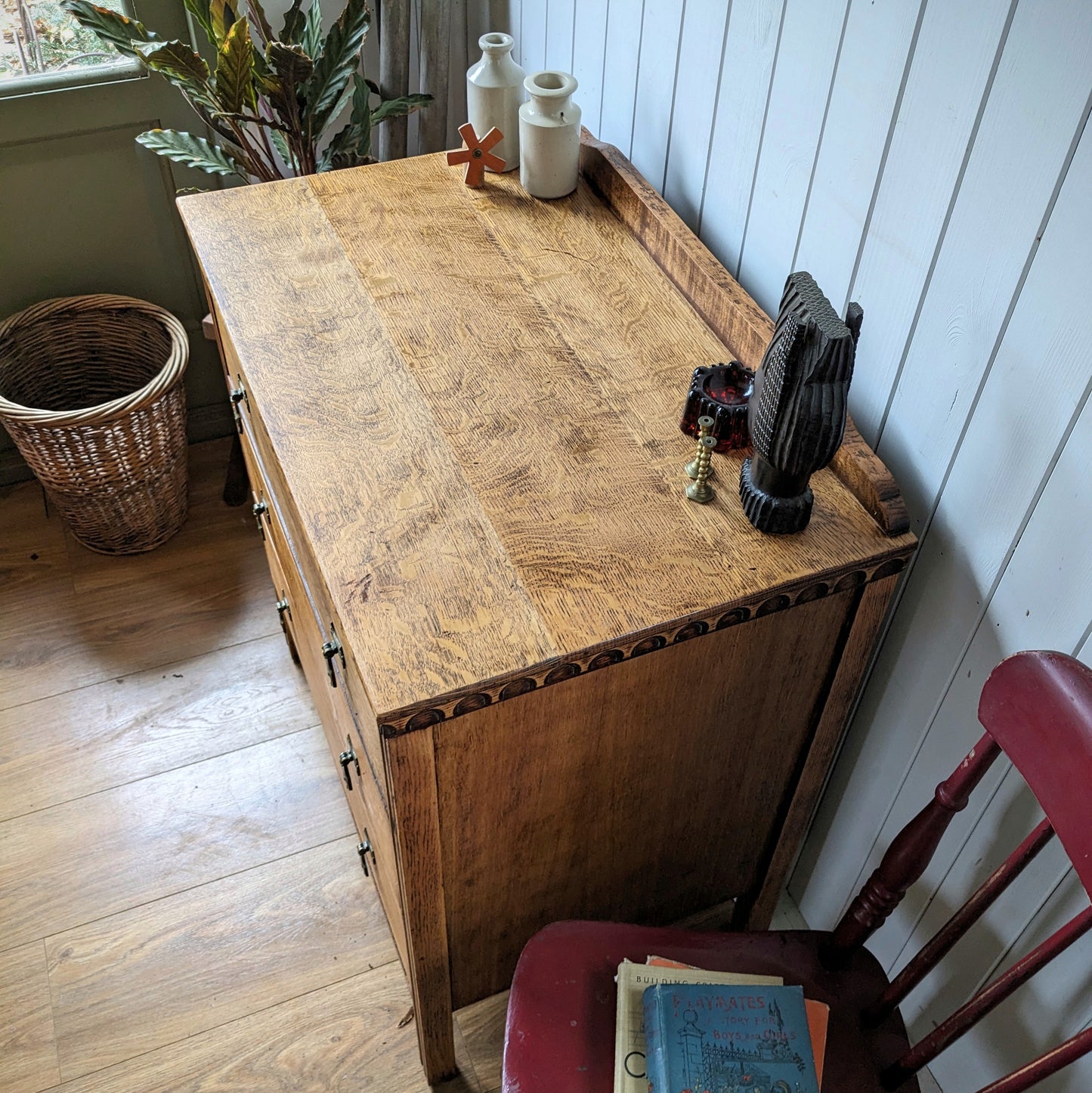Small Vintage Oak Chest of Drawers